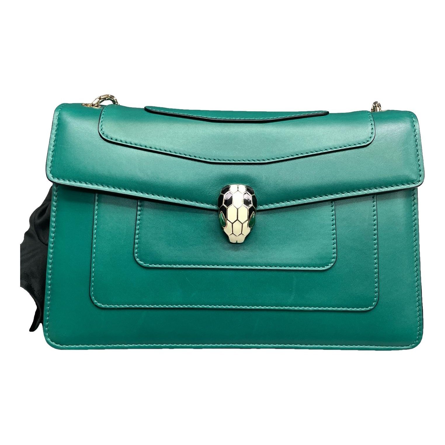 Serpenti leather handbag