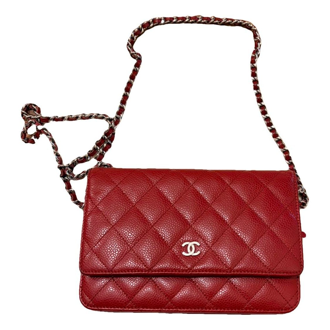 Leather clutch bag
