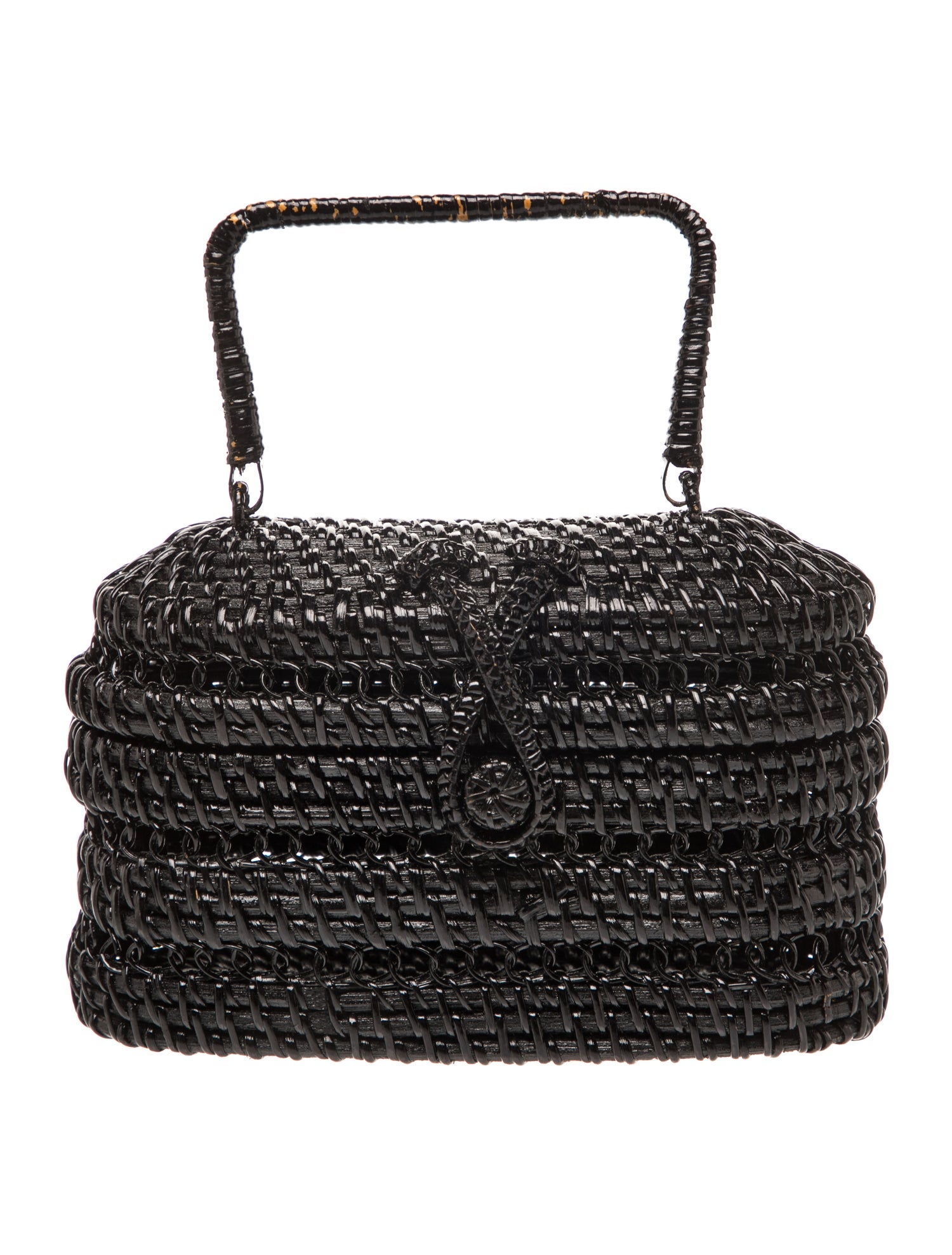 Rattan Top Handle Bag