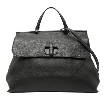 Calf Large Calfskin Bamboo Daily Satchel