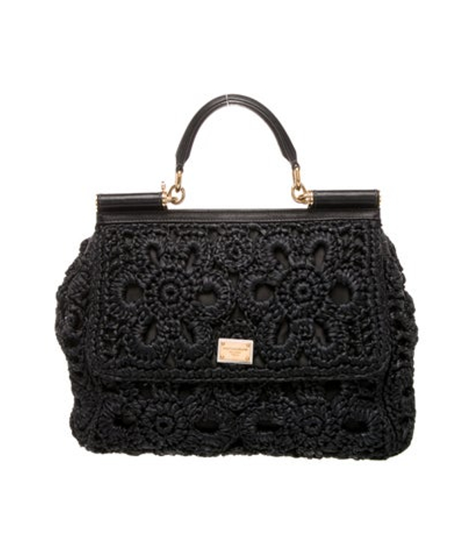 Dolce & Gabbana Gabbana Raffia Top Handle Bag