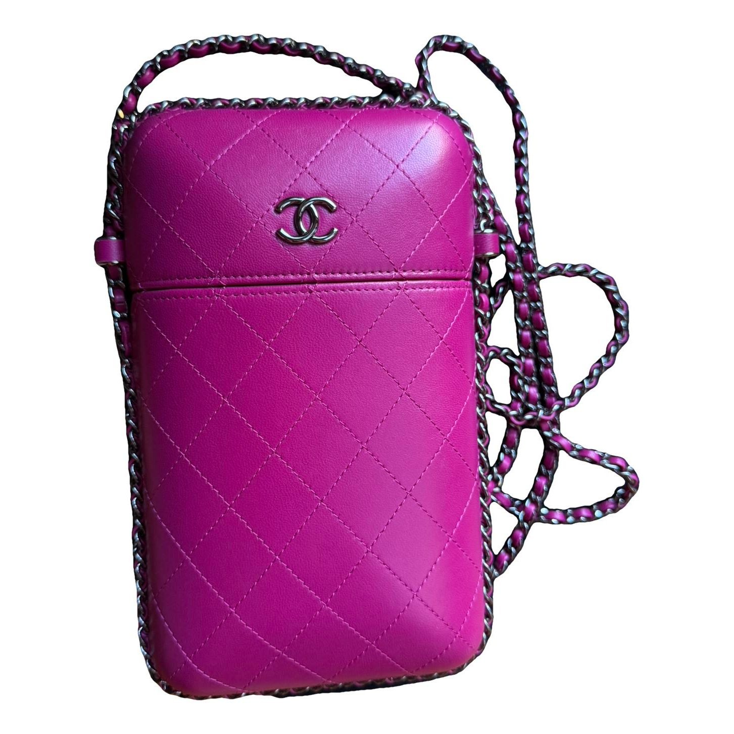 Leather clutch bag