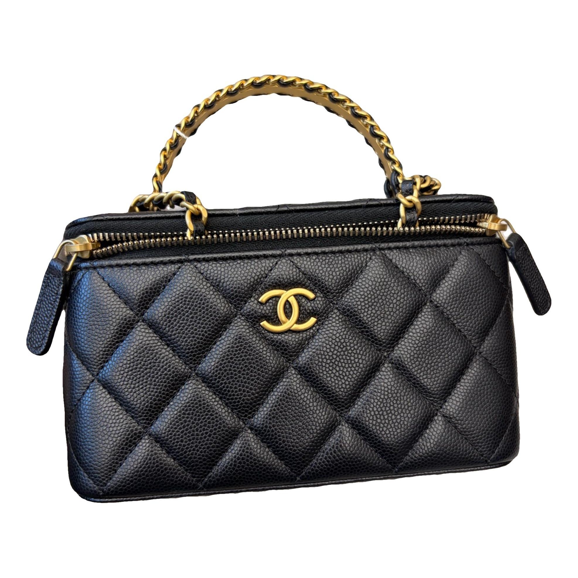 Vanity leather handbag
