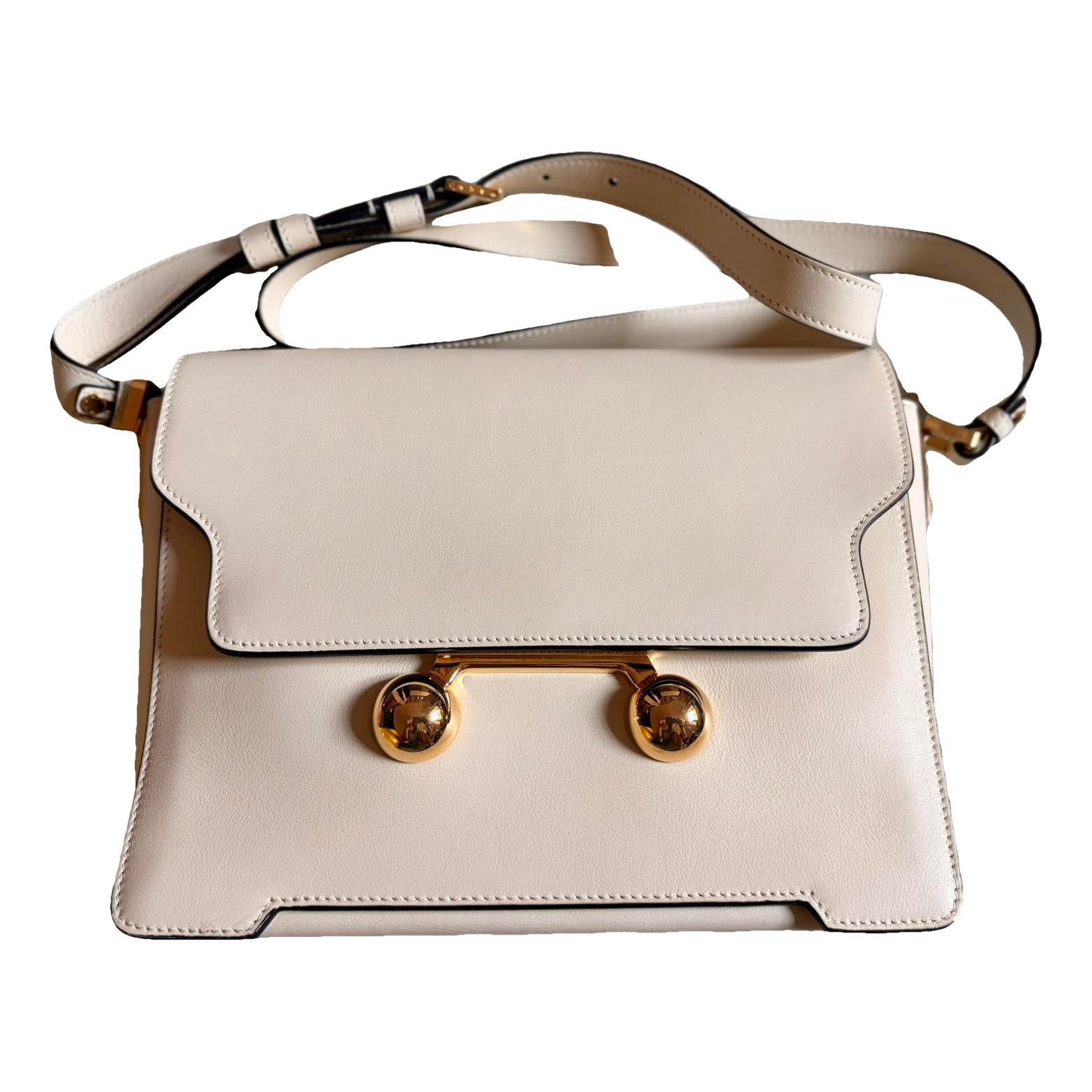Trunk leather crossbody bag
