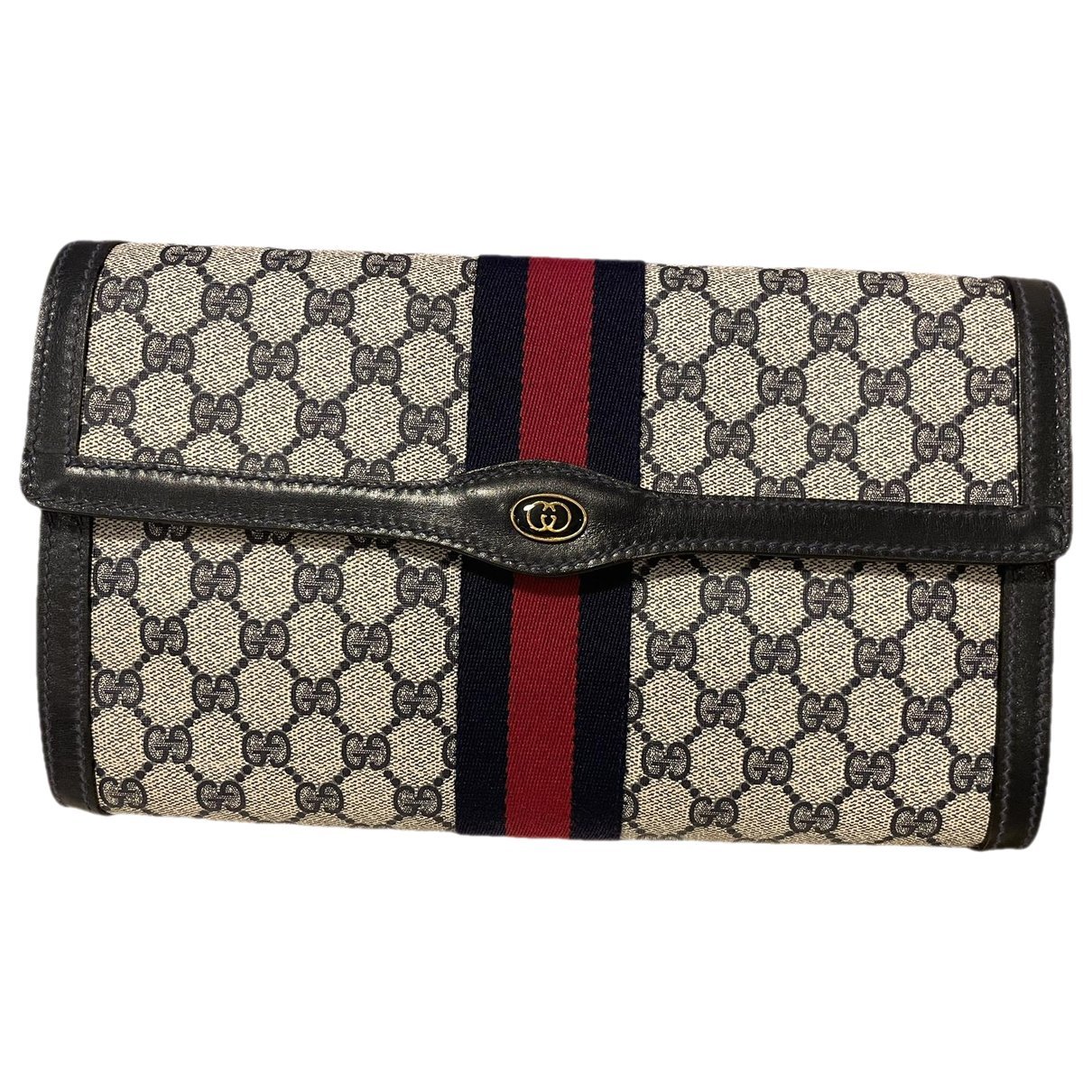 Leather clutch bag