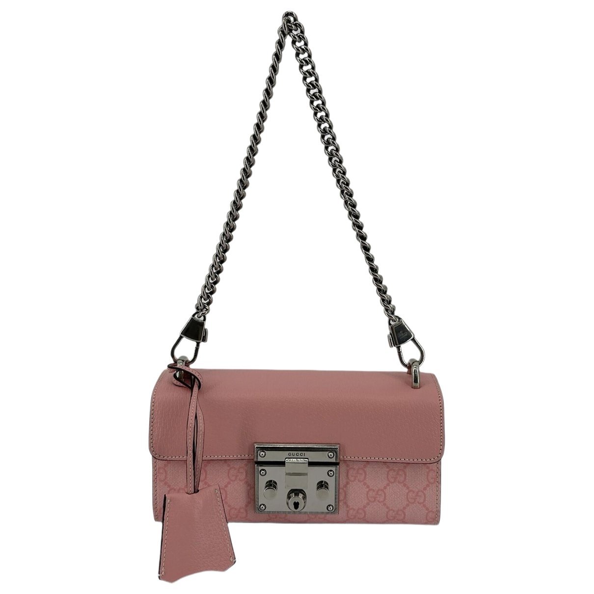 Padlock leather handbag