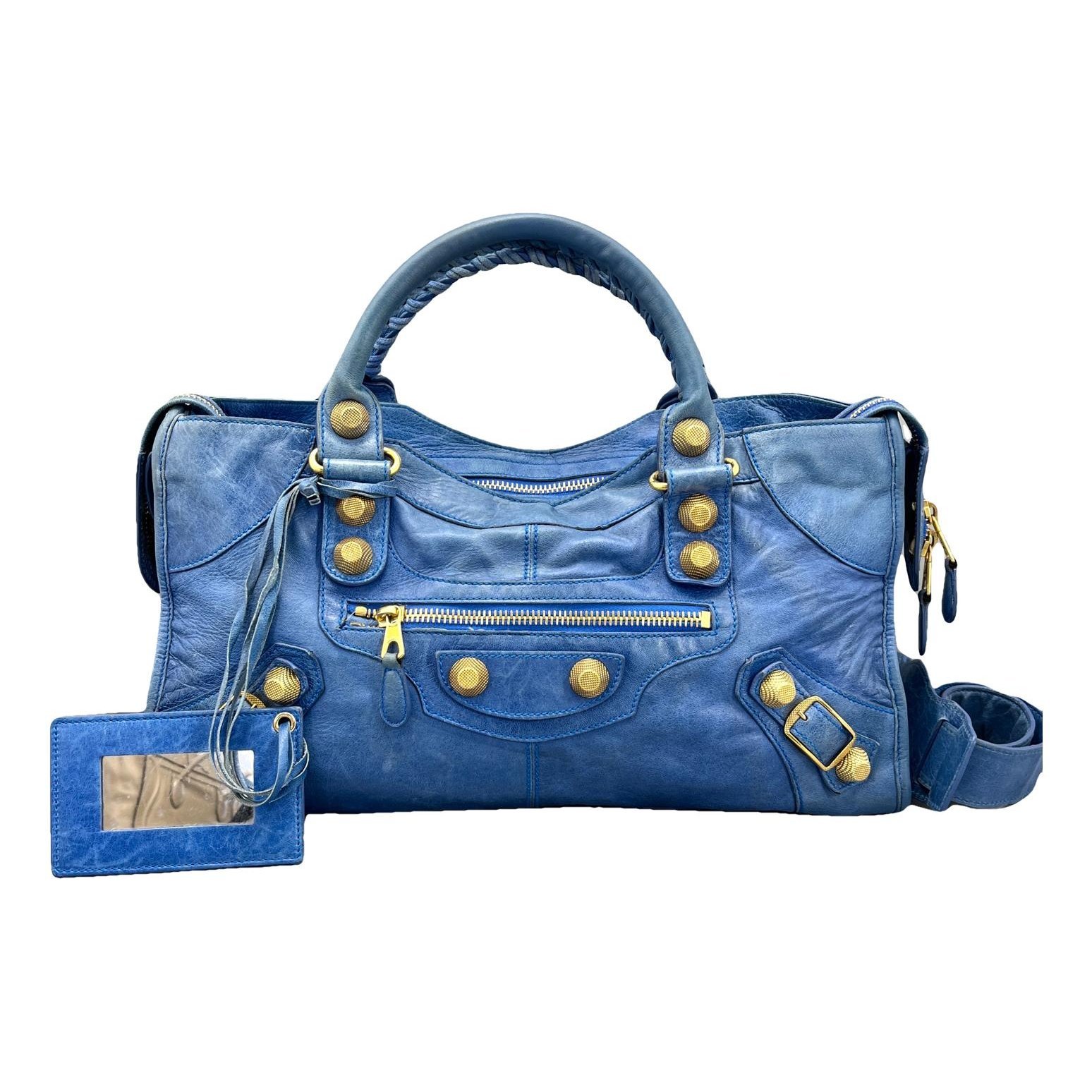 City leather handbag