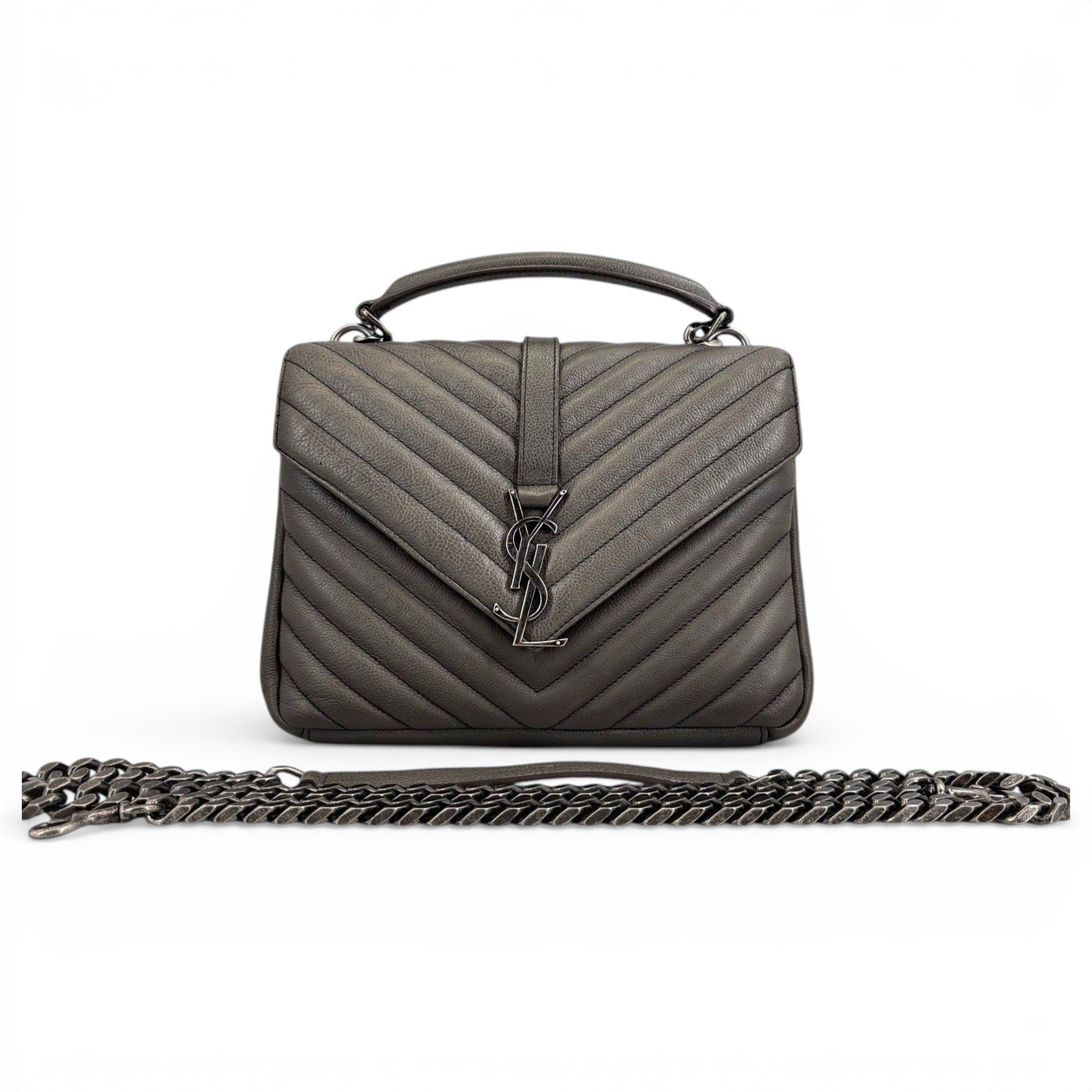 Collége monogramme leather handbag