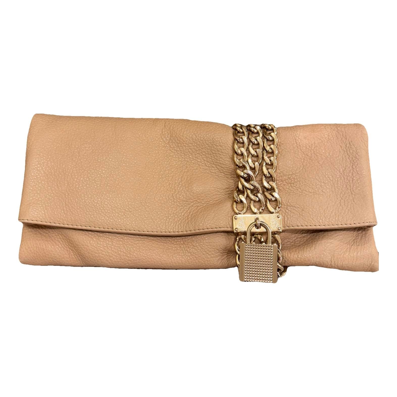 Chandra leather clutch bag