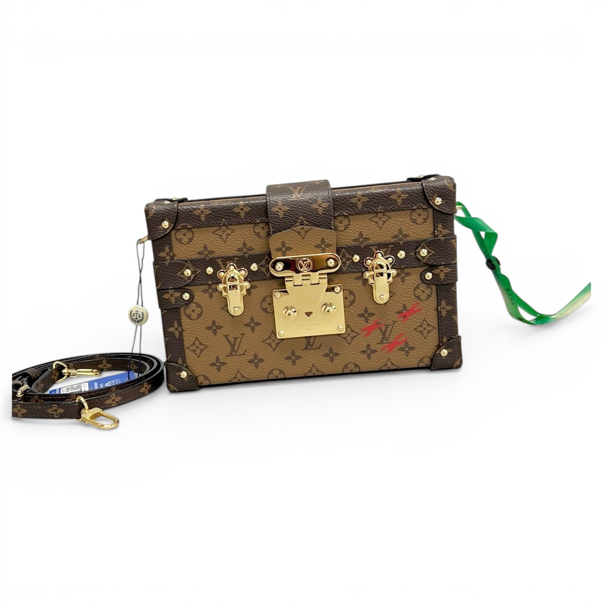 Petite Malle leather handbag