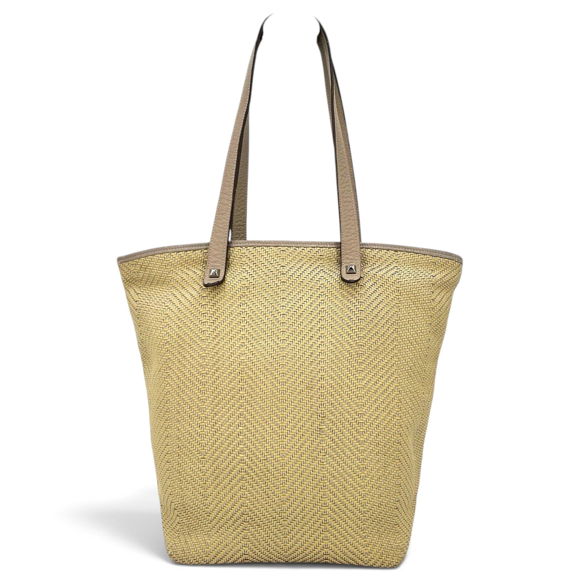 Hermes Toile Chevron Handbag