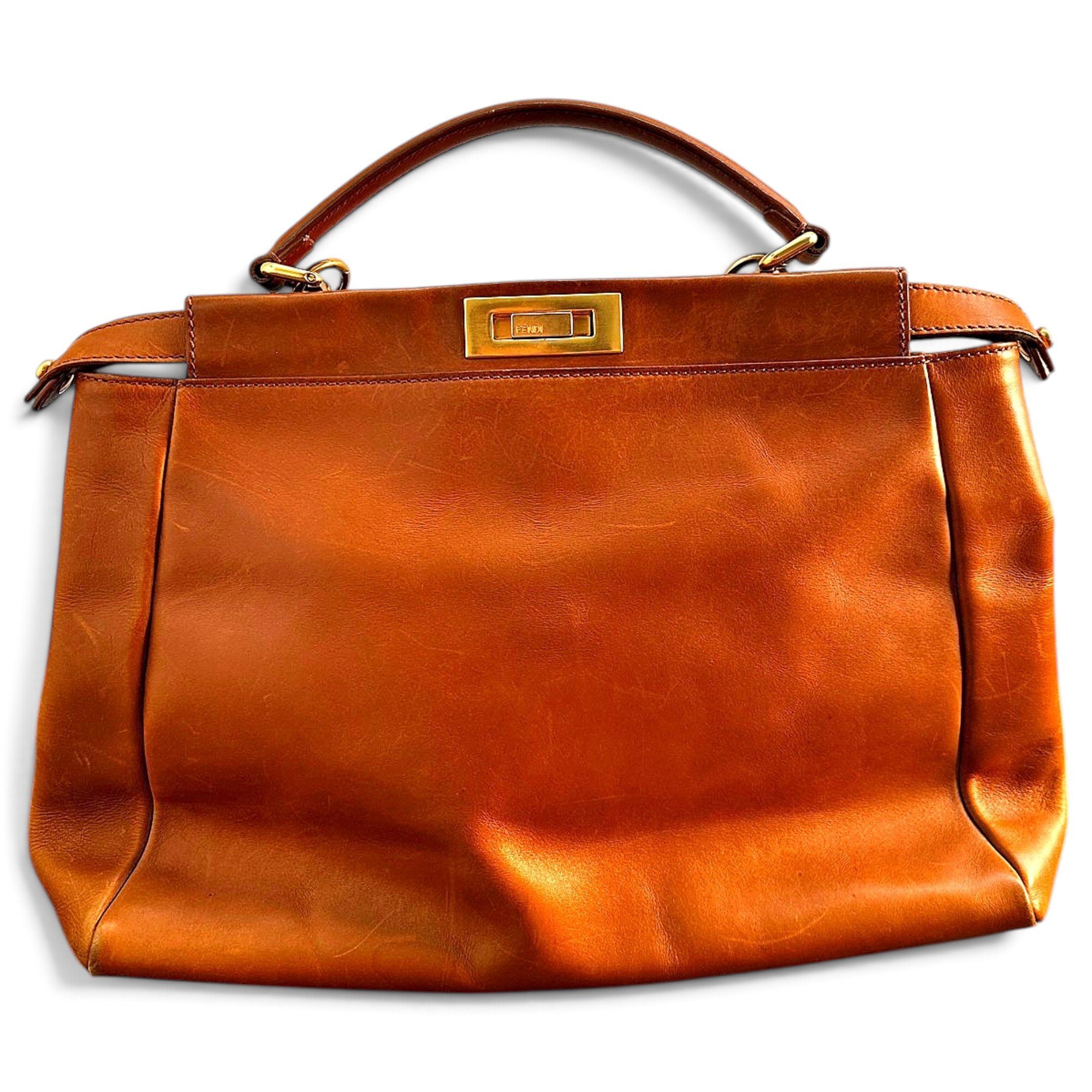 Peekaboo leather handbag