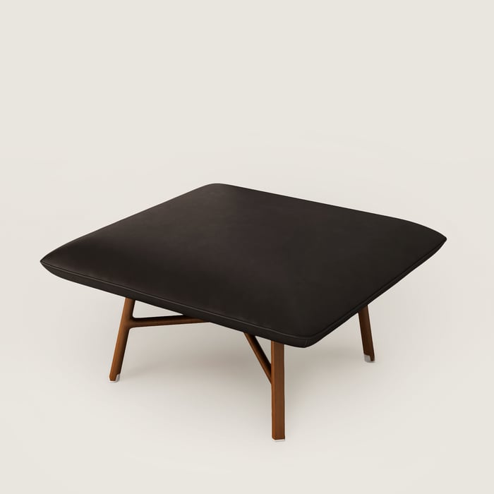 Noir Ébène Les Necessaires d'Hermès "Carre d'Assise" Low Stool, High Model