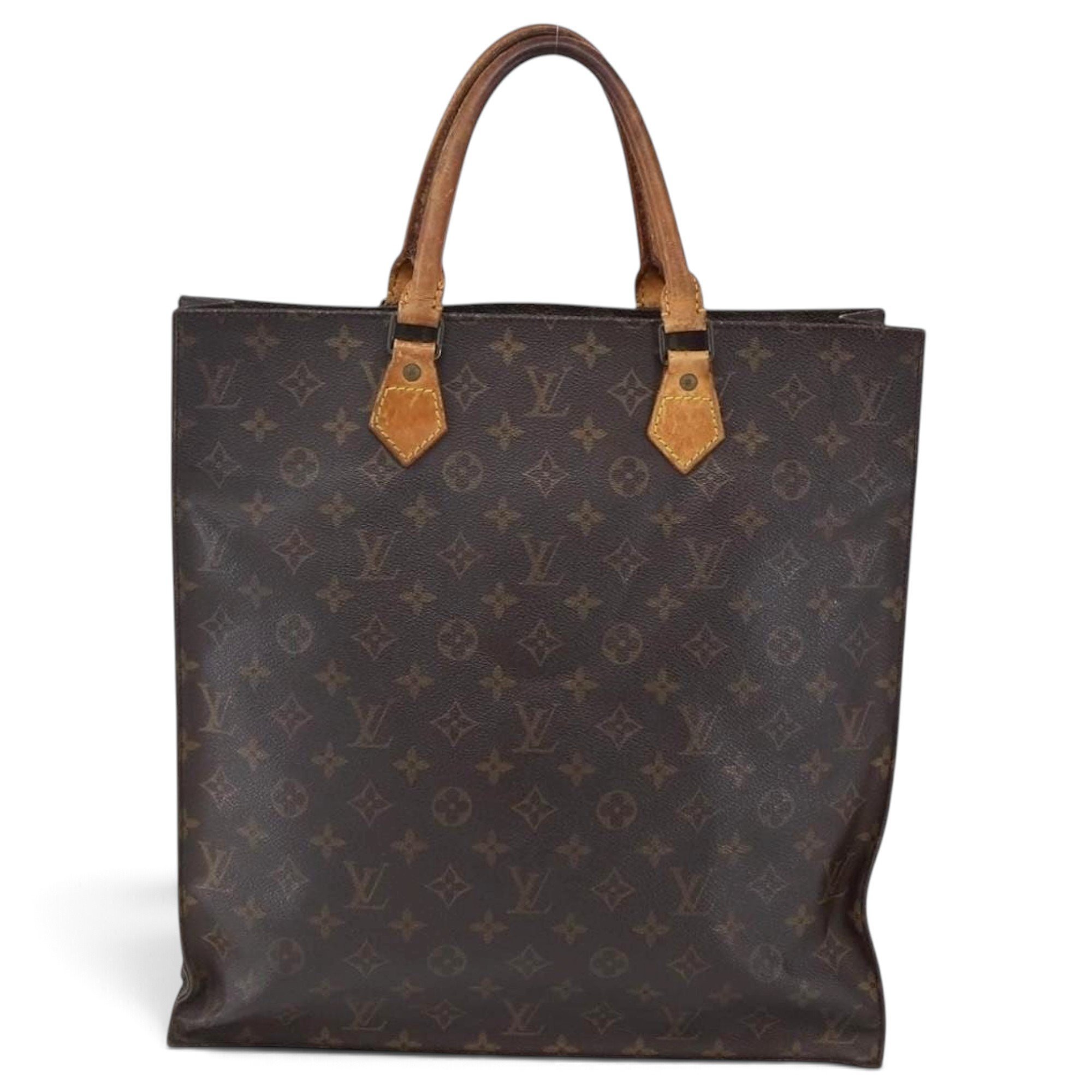 Plat leather handbag