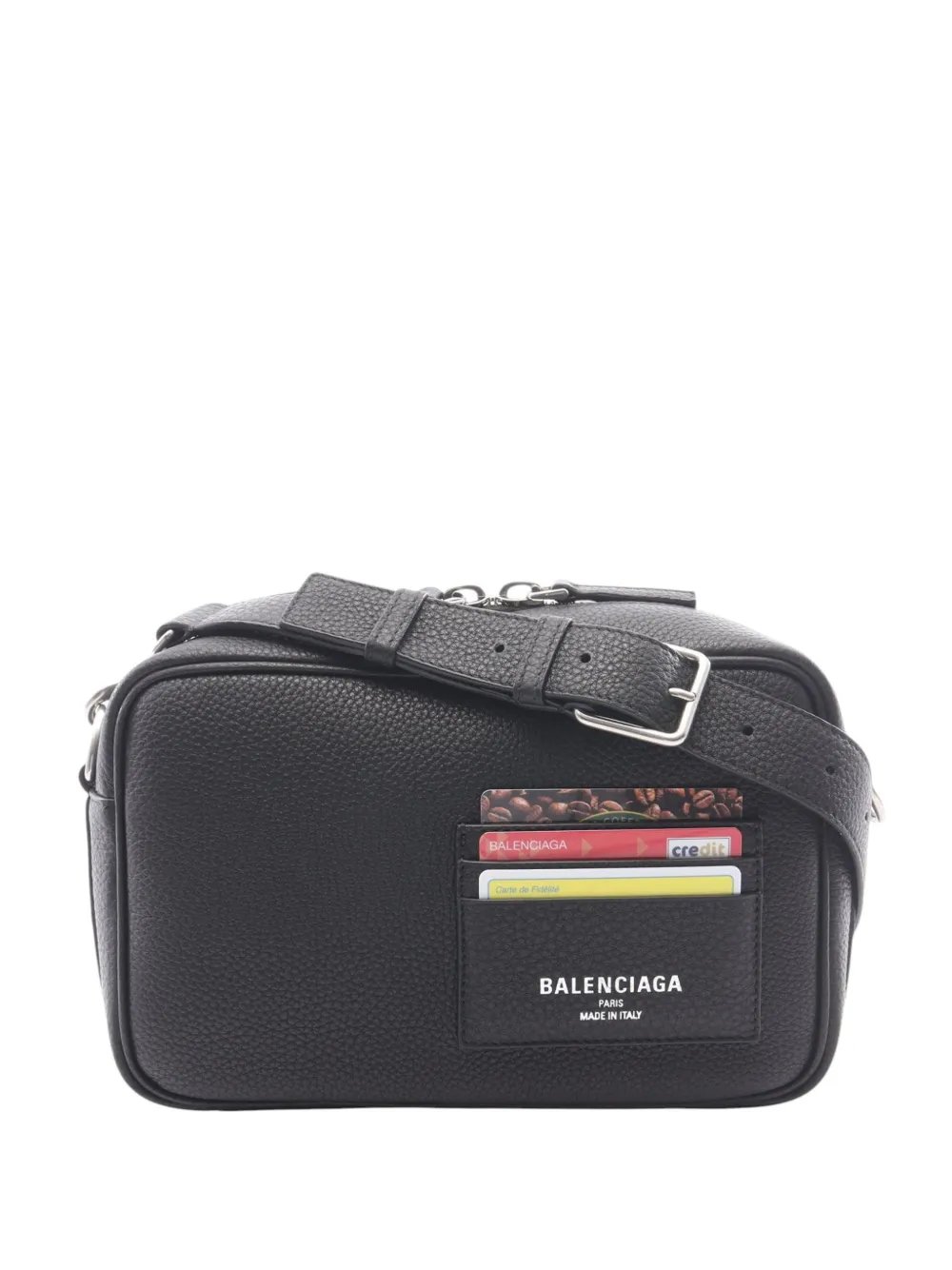Balenciaga 2018-2026 Leather Credit Camera Bag crossbody bag