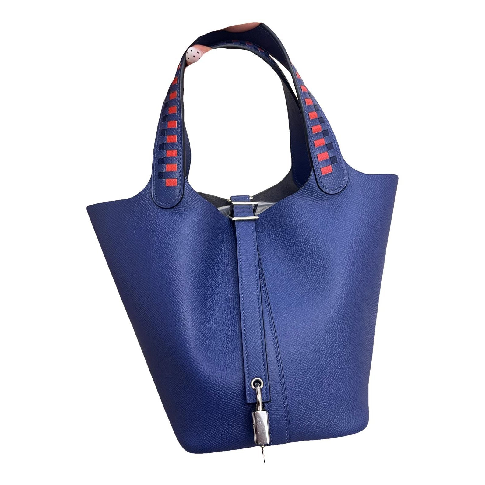 Picotin leather tote
