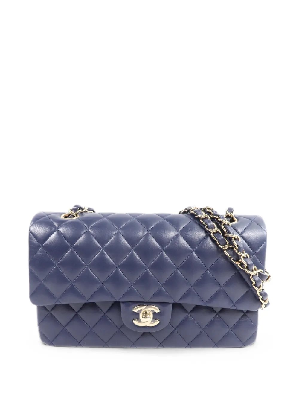 quilted turn-lock shoulder bag