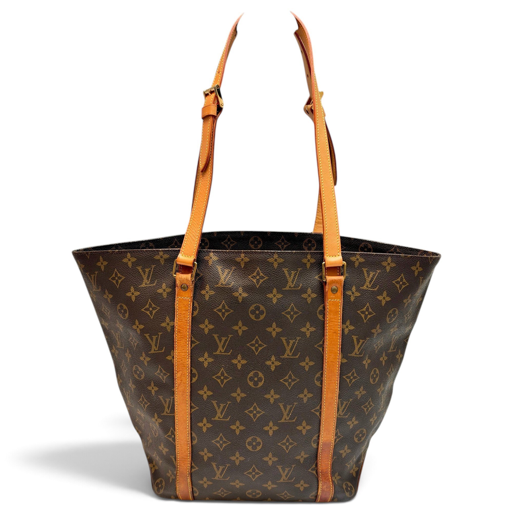 Shopping leather handbag