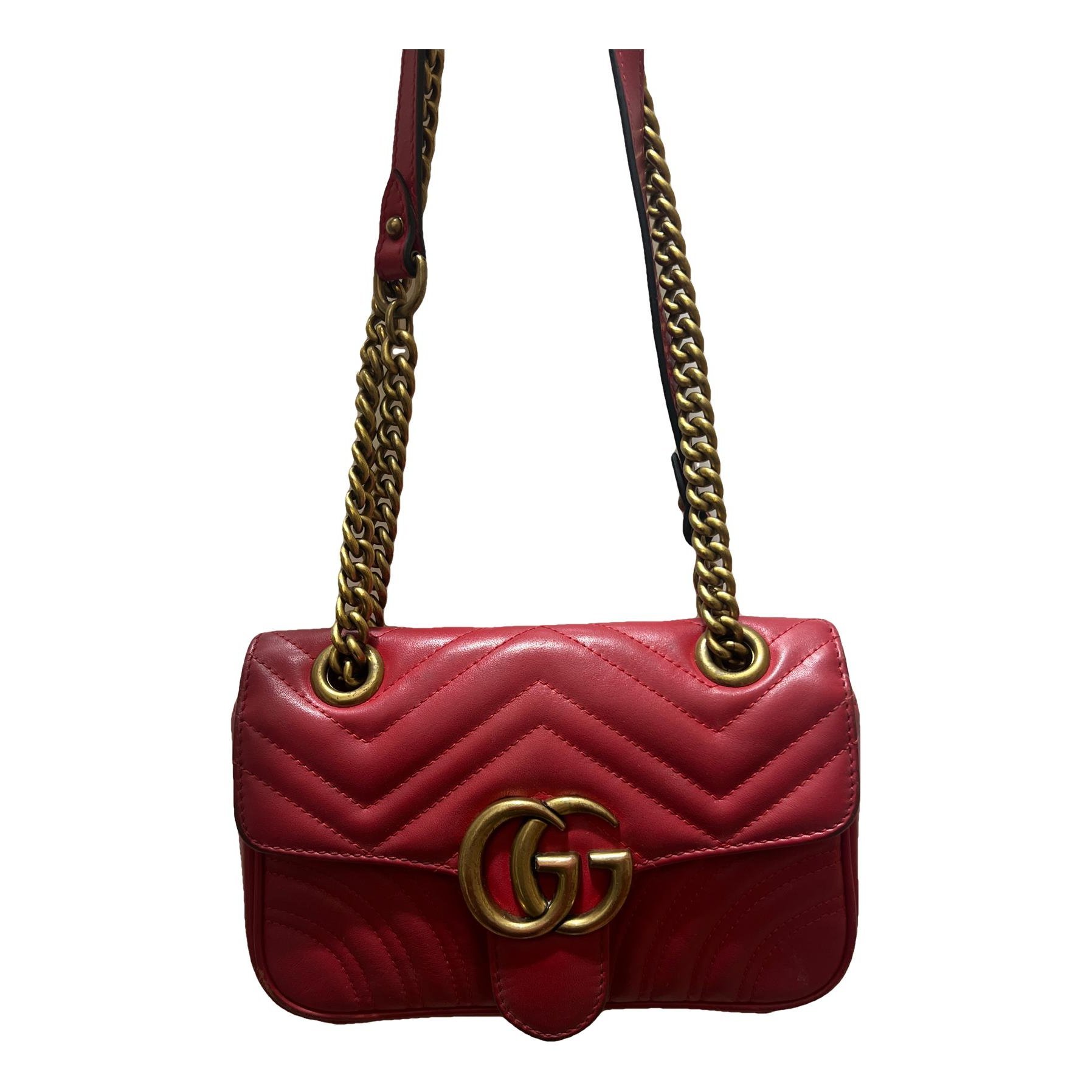 GG Marmont Flap leather crossbody bag