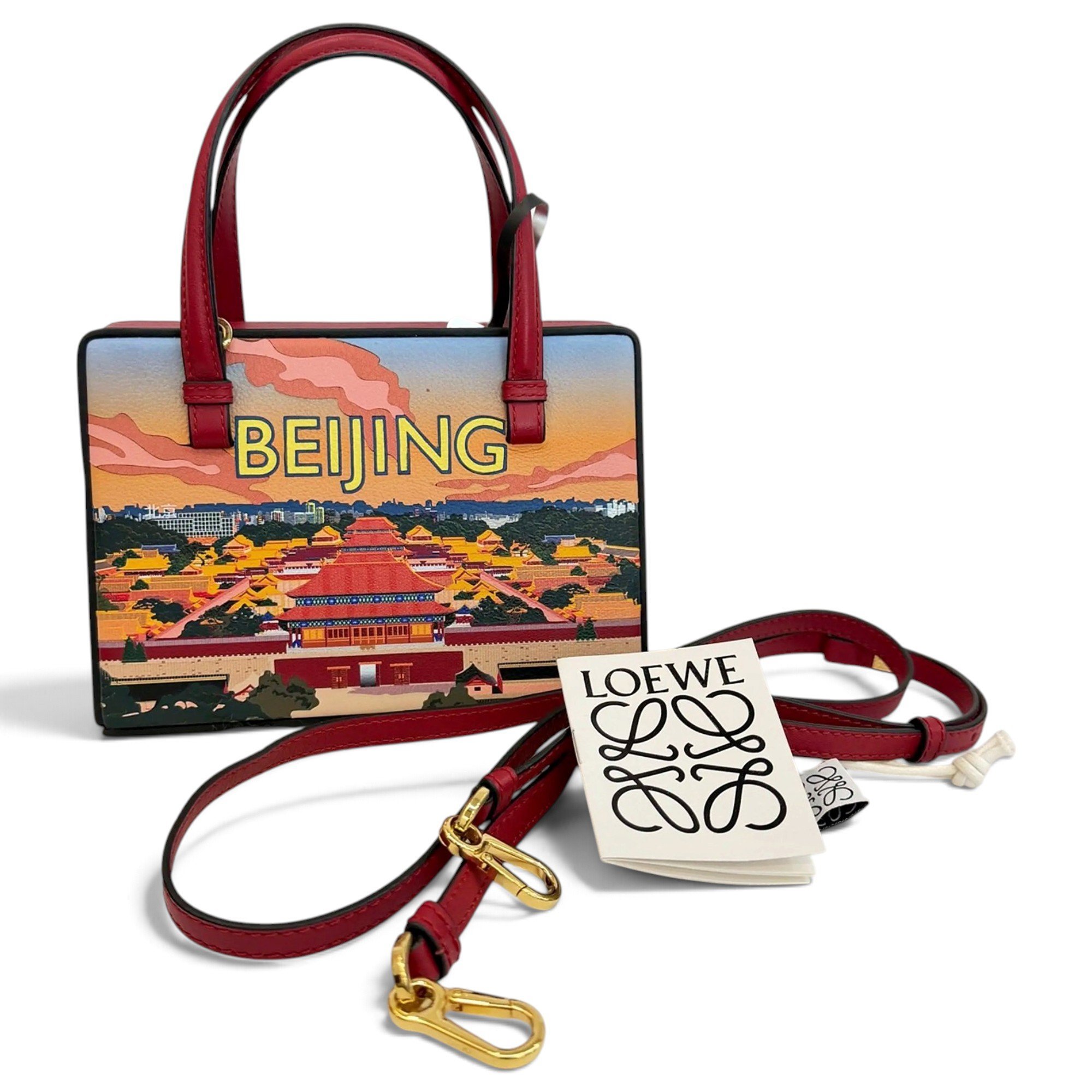 Postal leather crossbody bag