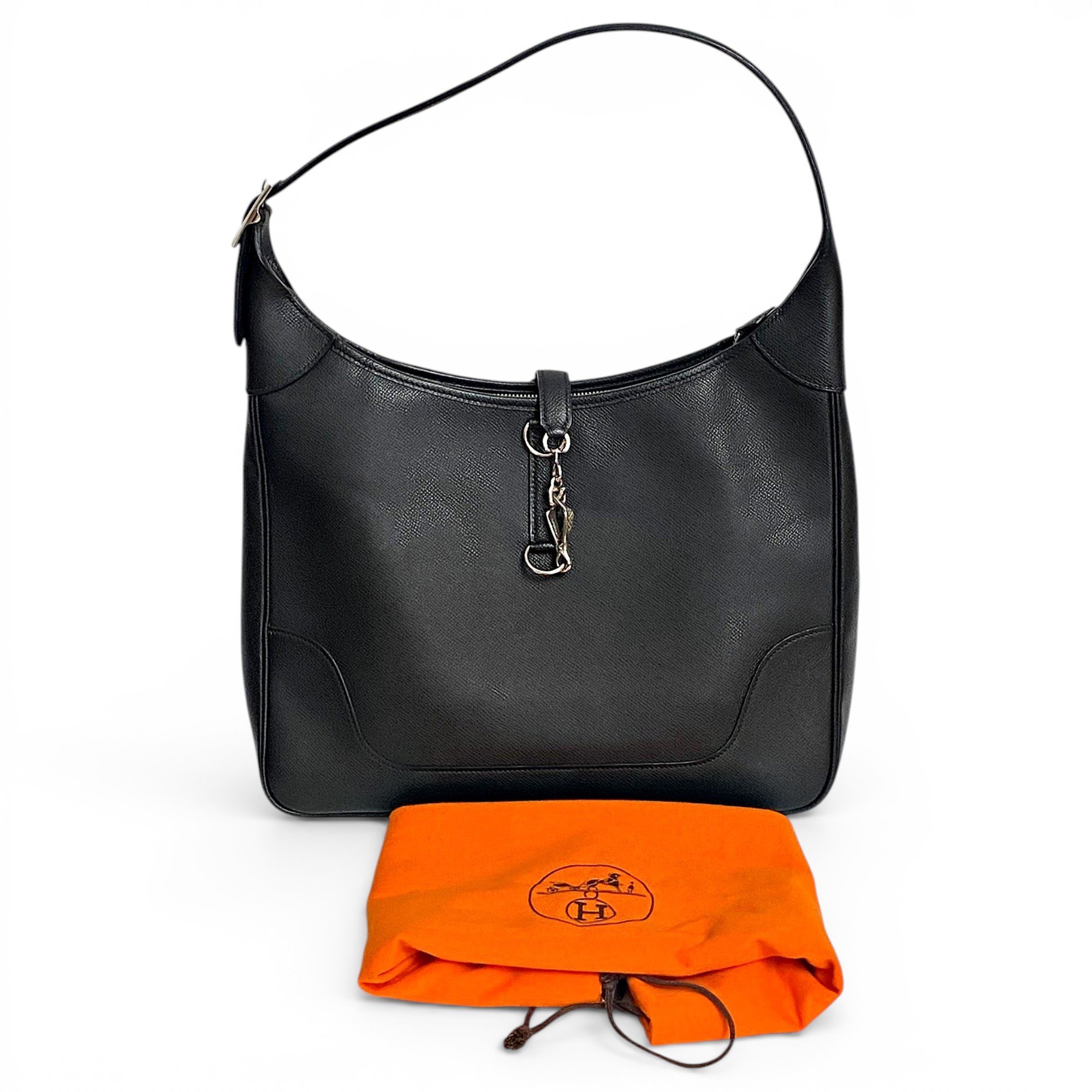 Trim leather handbag