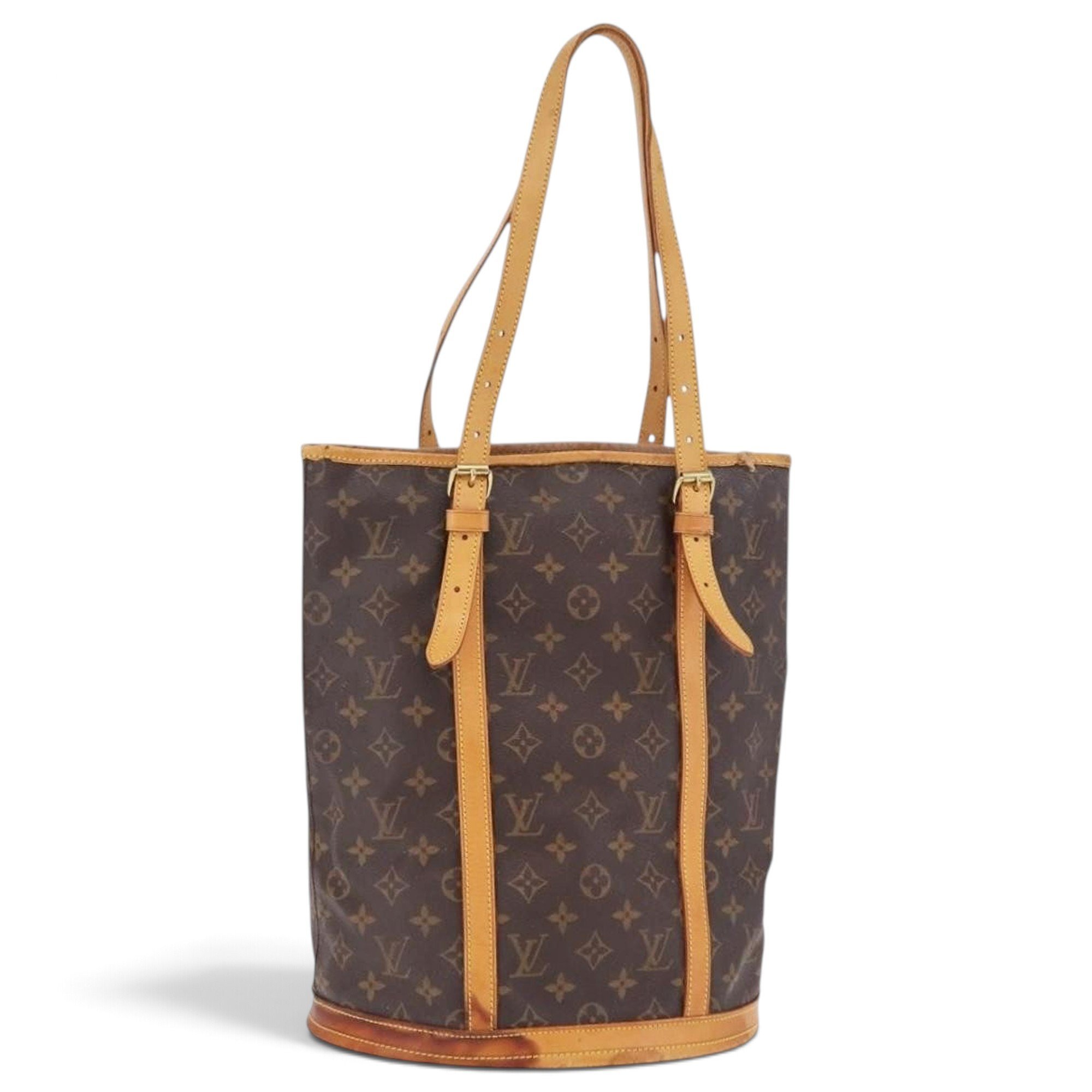 Bucket leather handbag