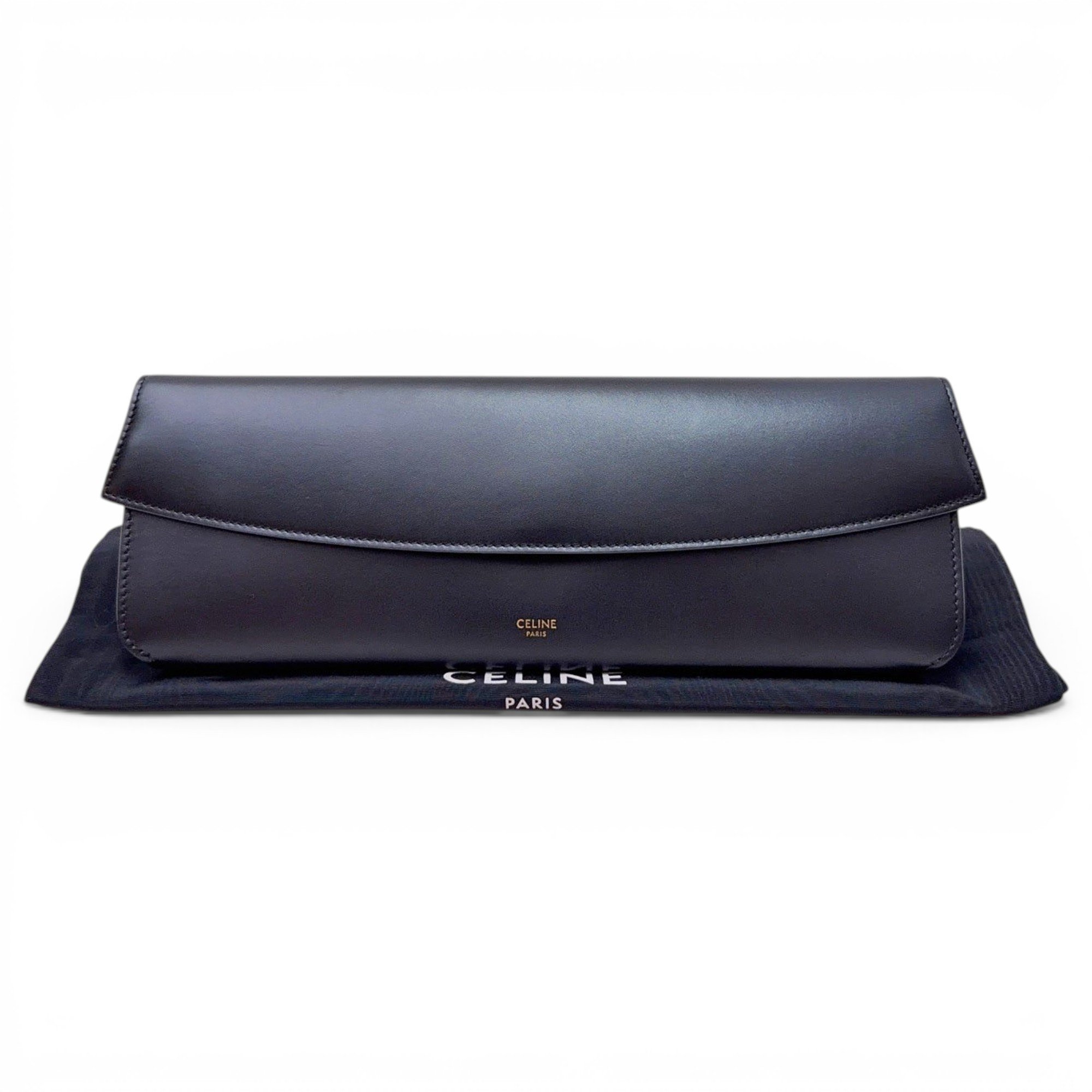 Leather clutch bag
