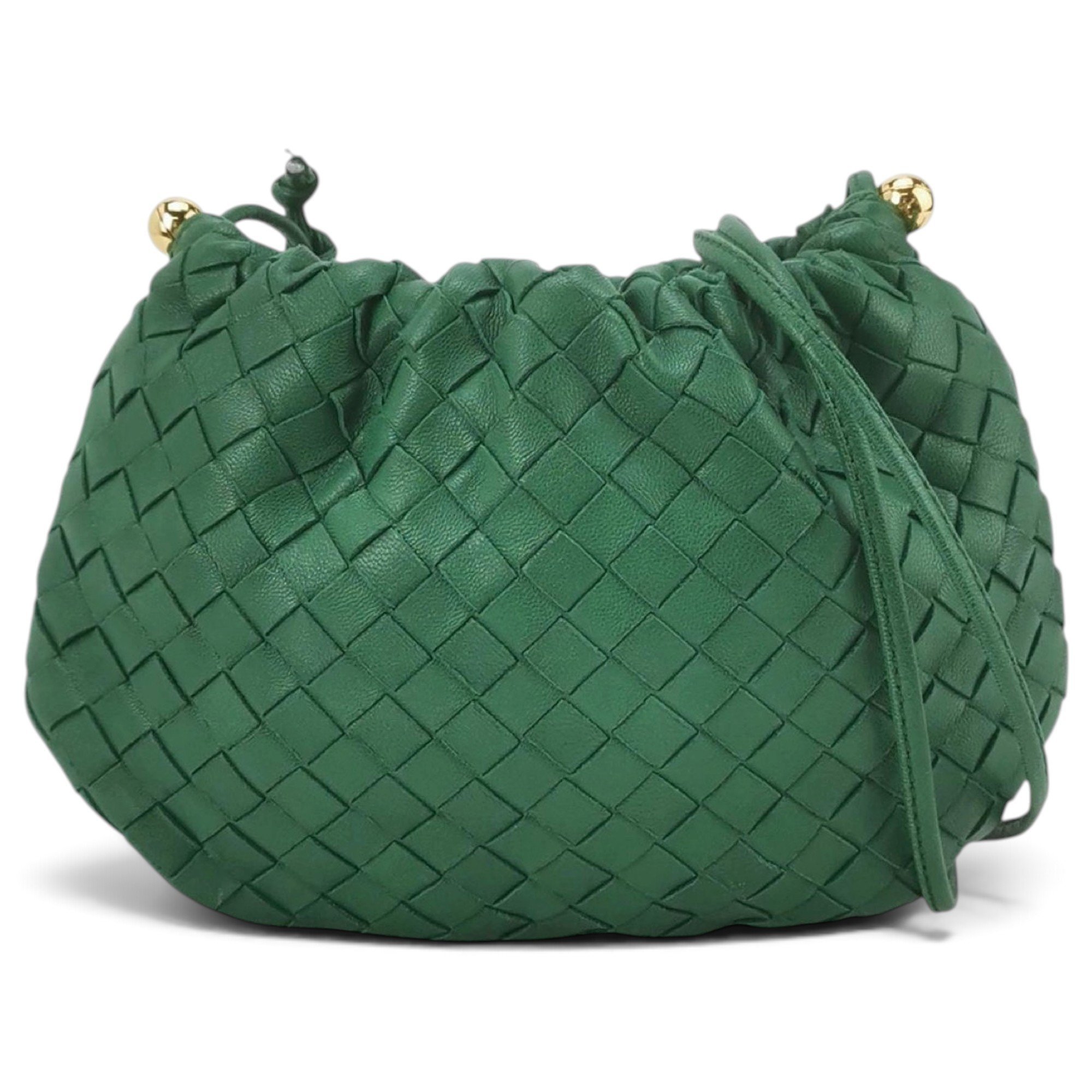 Bulb leather handbag