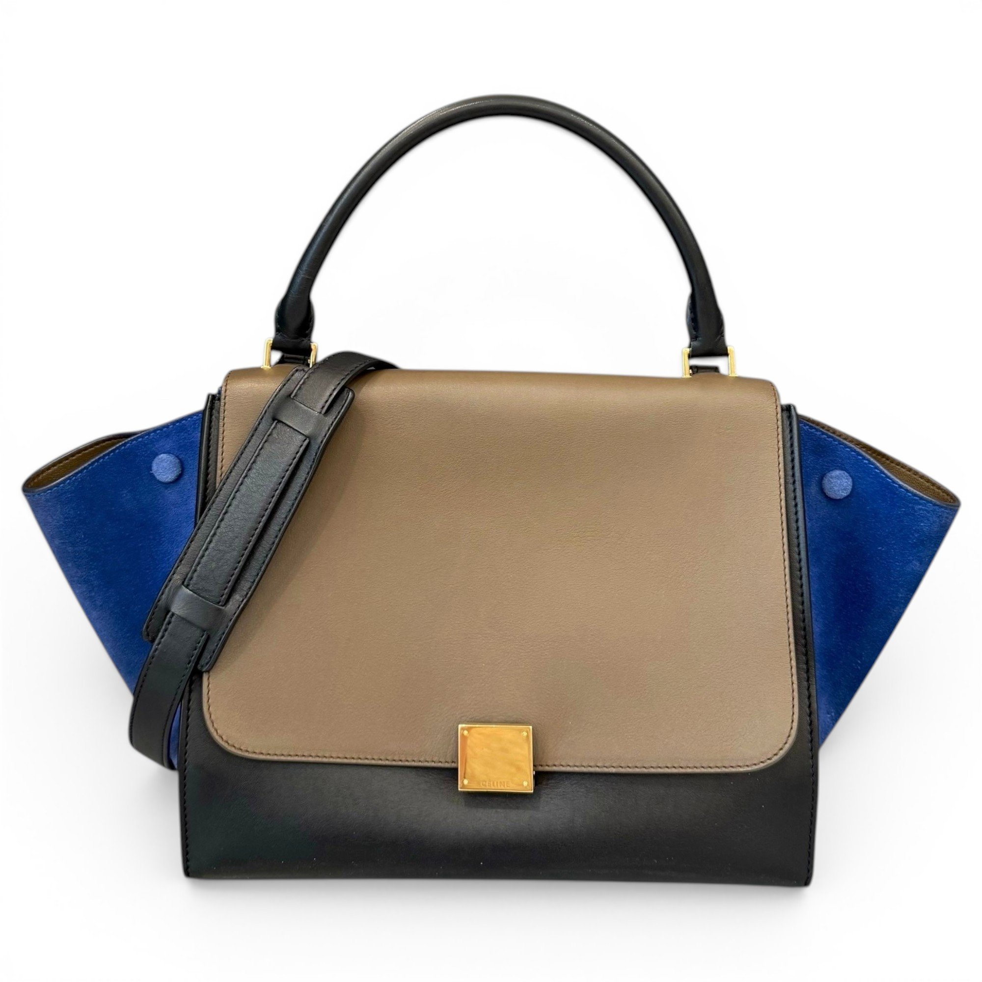 Trapèze pony-style calfskin handbag