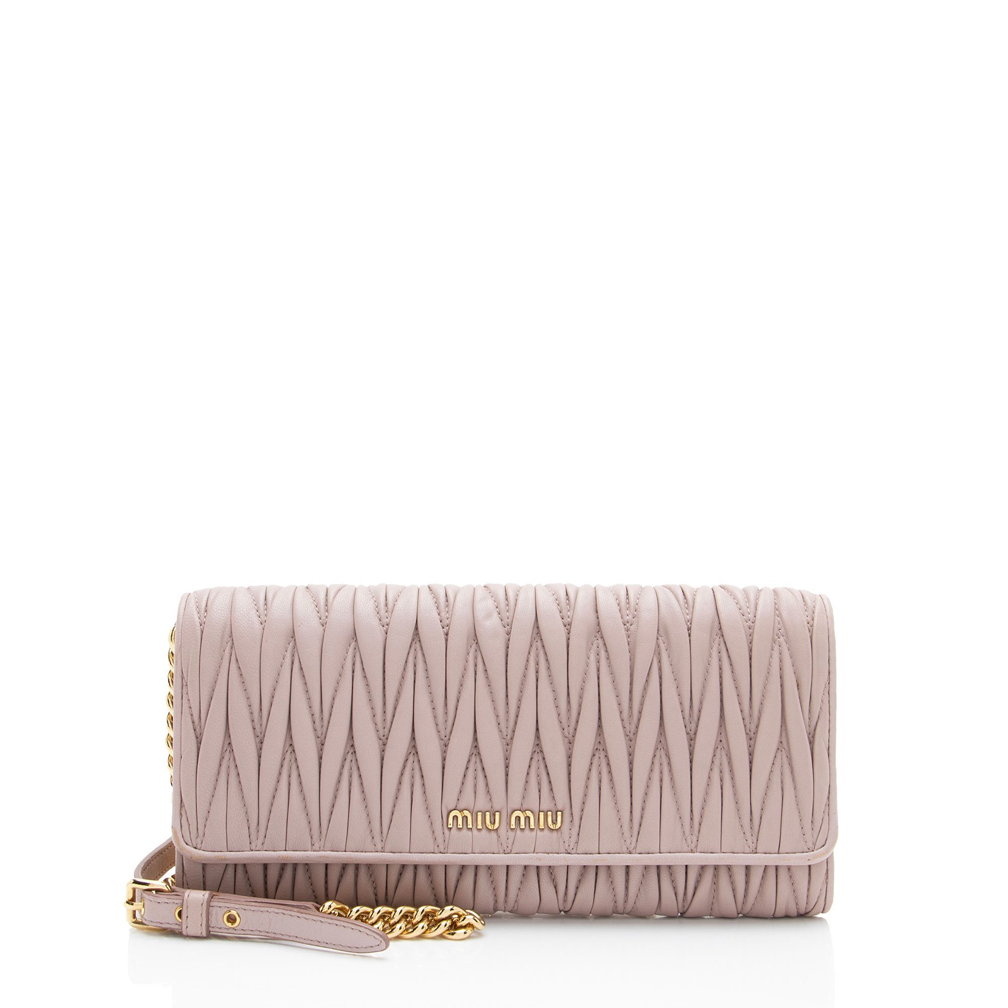 Matelassé leather crossbody bag
