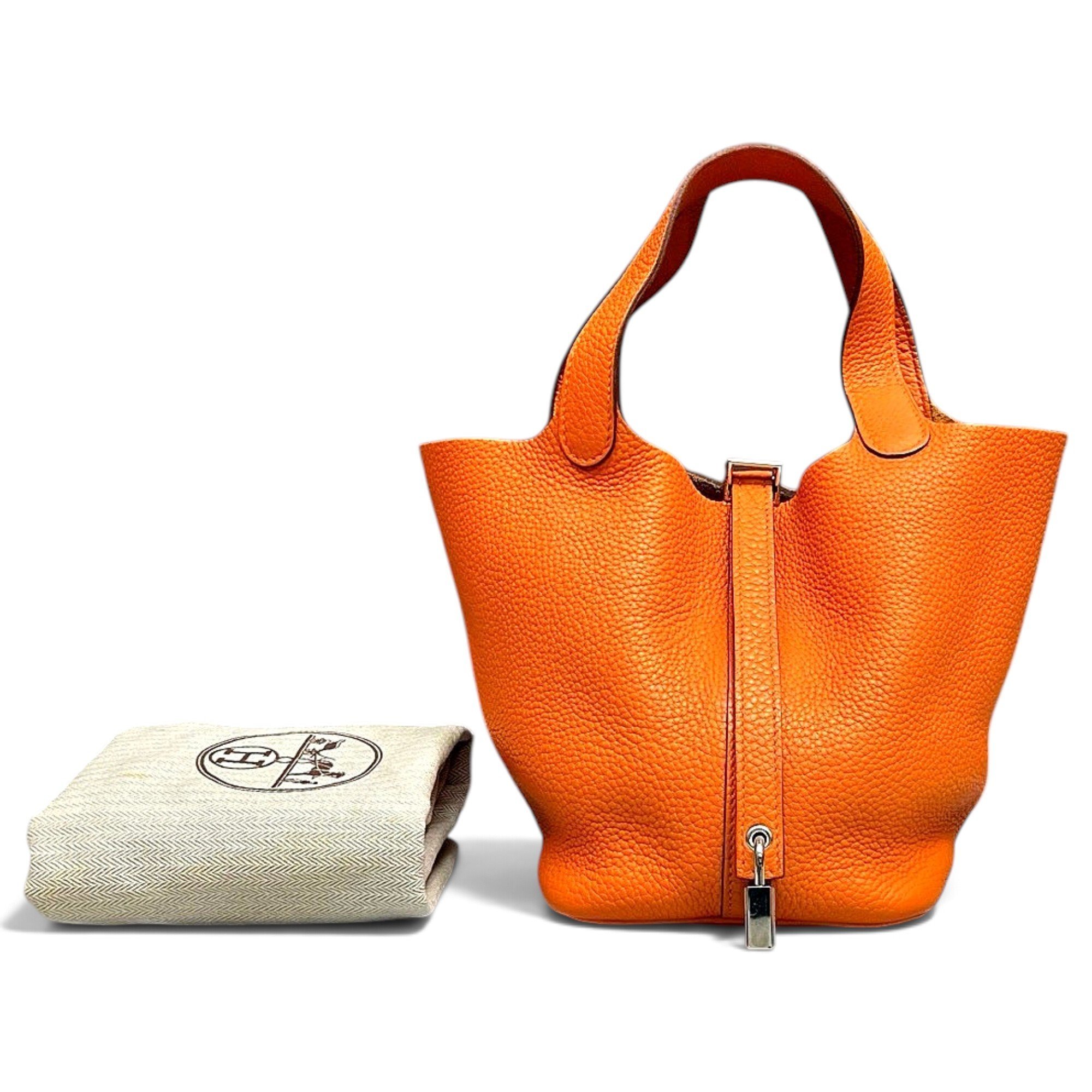 Picotin leather tote