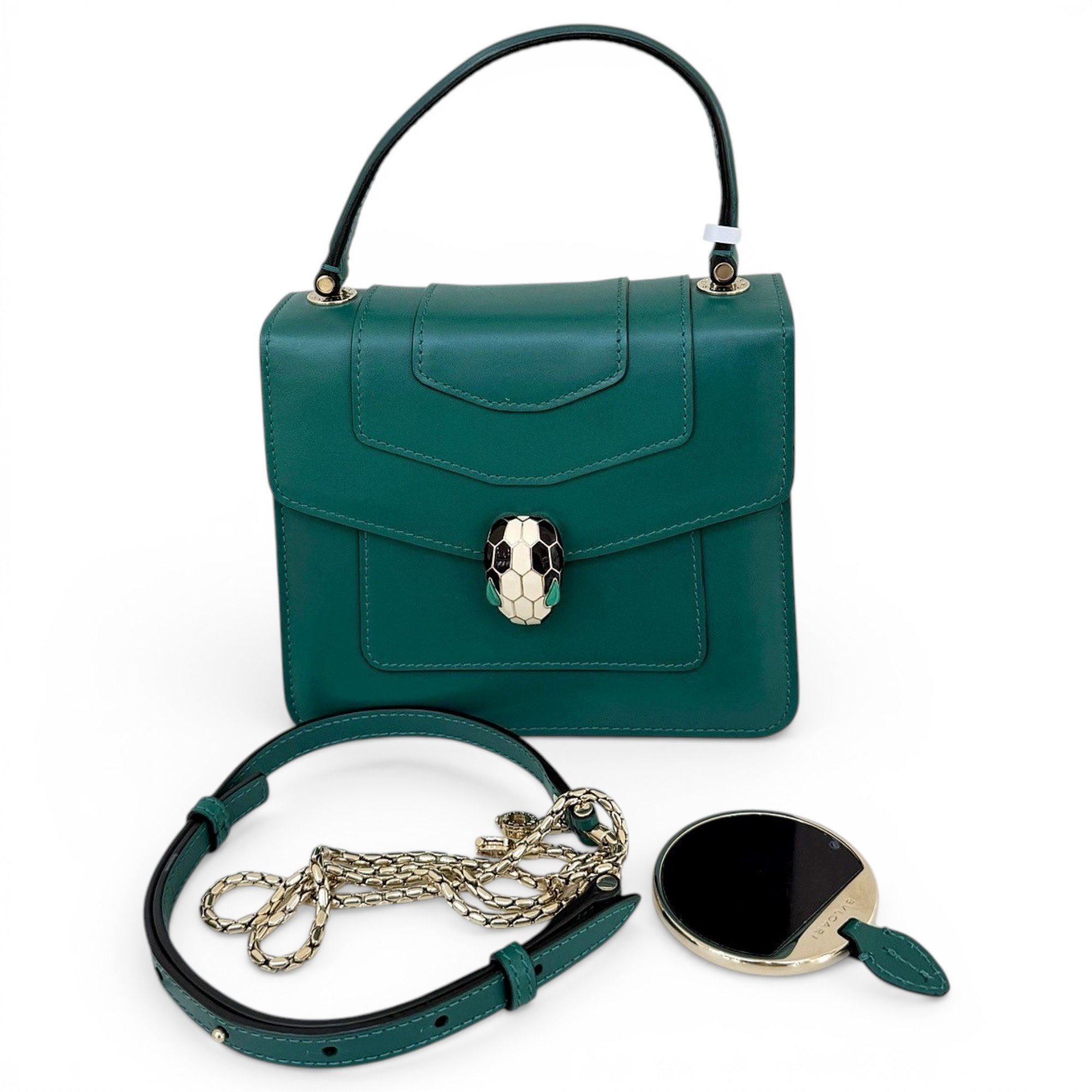 Serpenti leather handbag