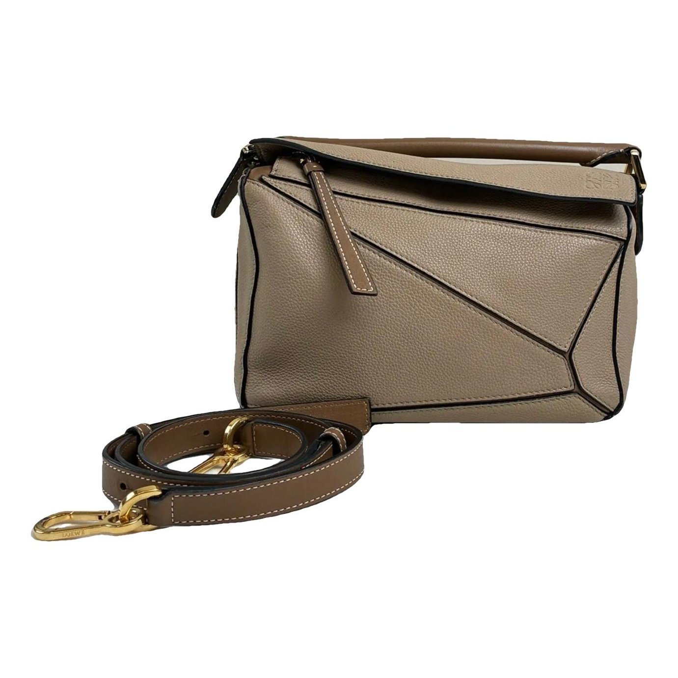 Puzzle leather crossbody bag