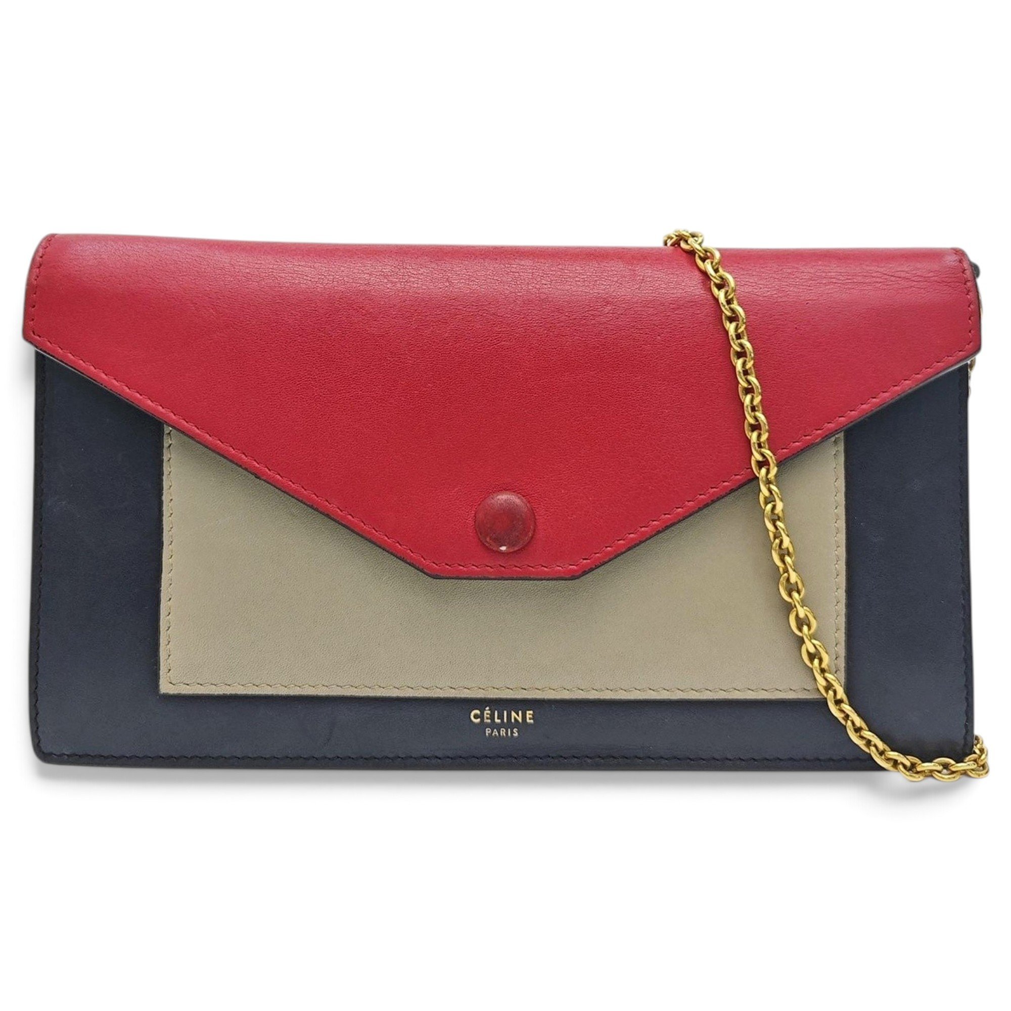 Pocket leather handbag