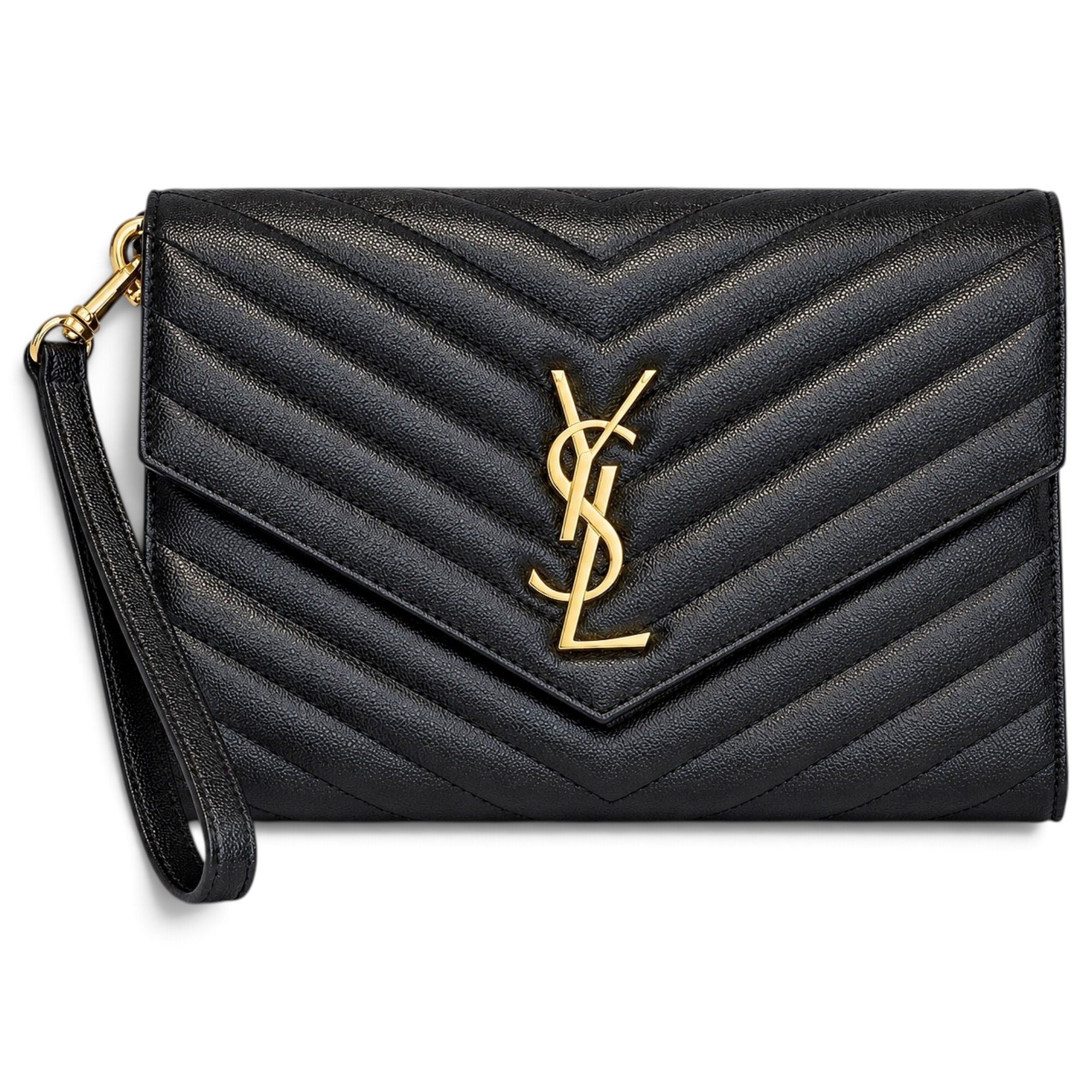 Saint Laurent Cassandre leather clutch bag