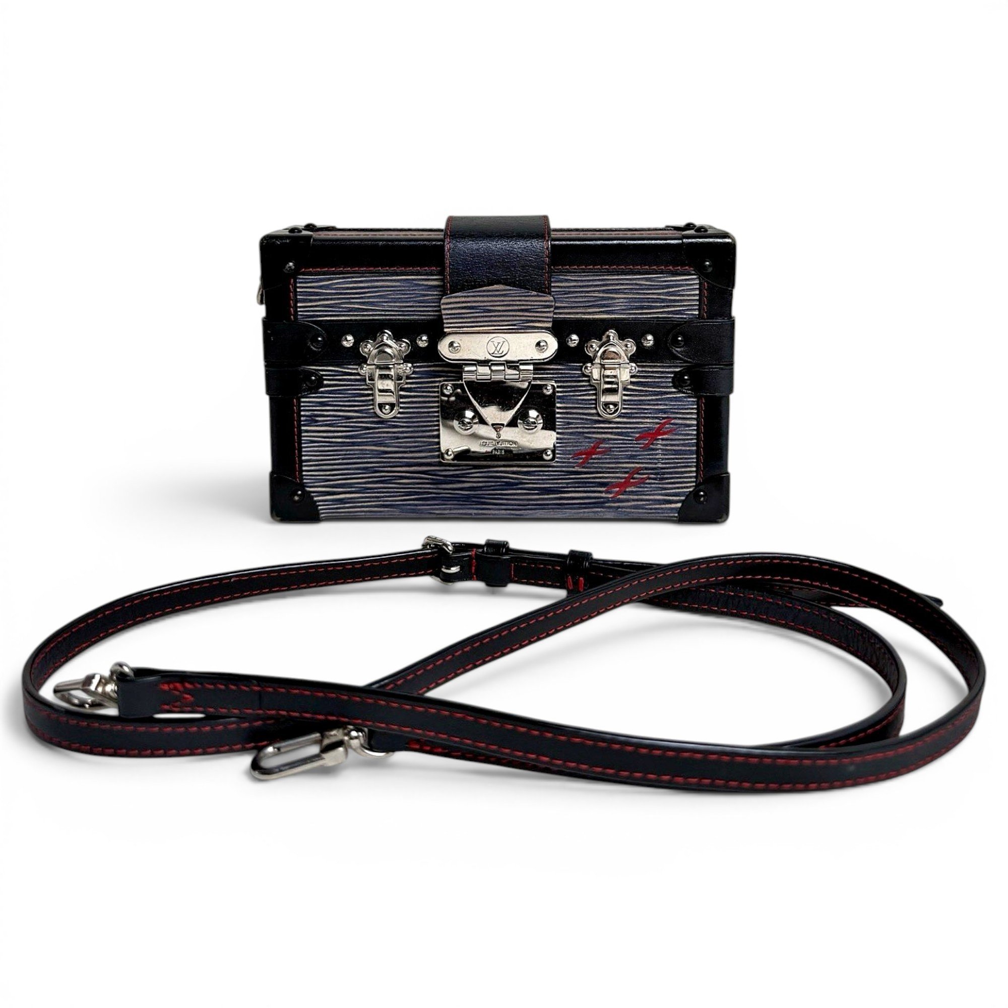 Petite Malle leather crossbody bag