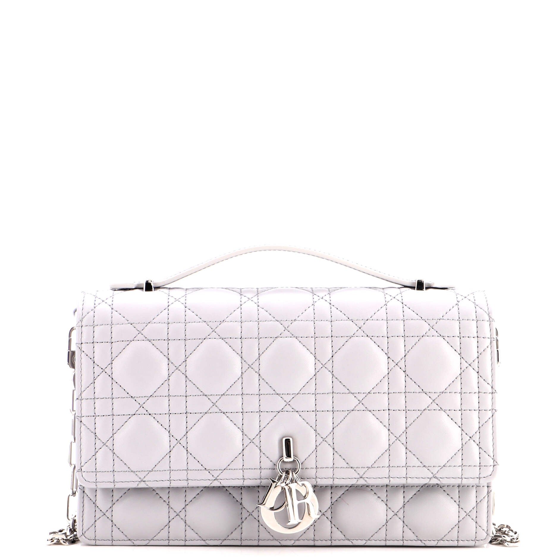 My Dior Top Handle Flap Bag Cannage Quilt Lambskin Small