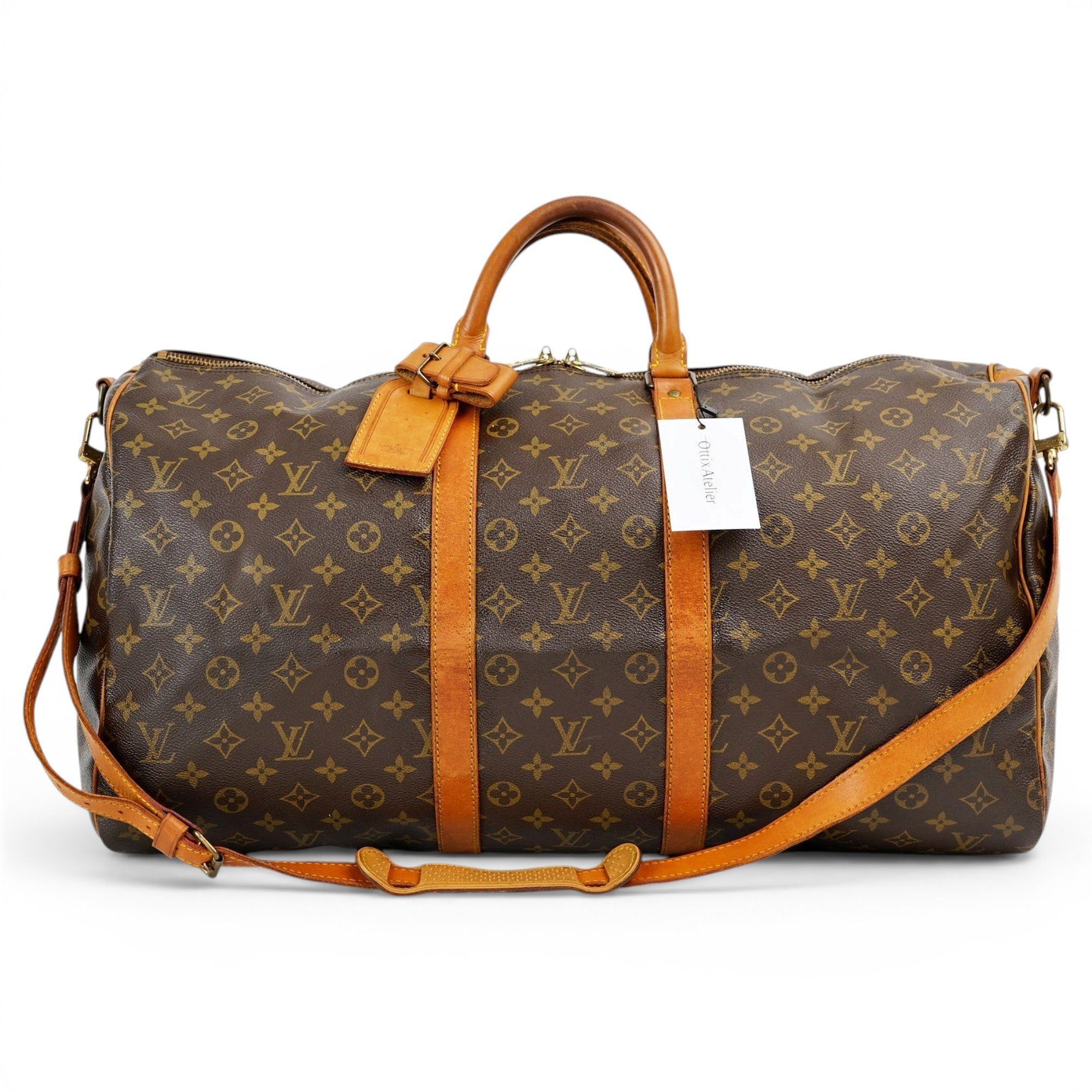 Keepall leather travel bag