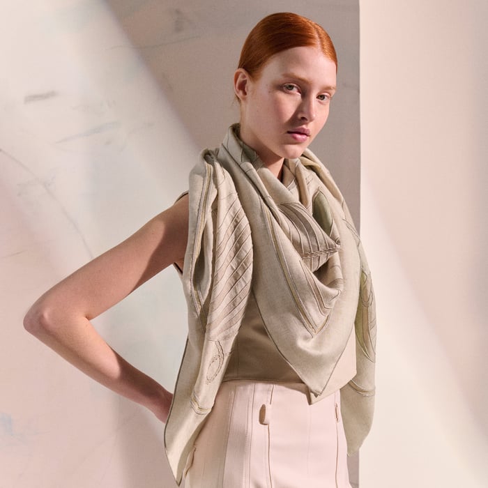 Thalassa Embroidered Shawl 140
