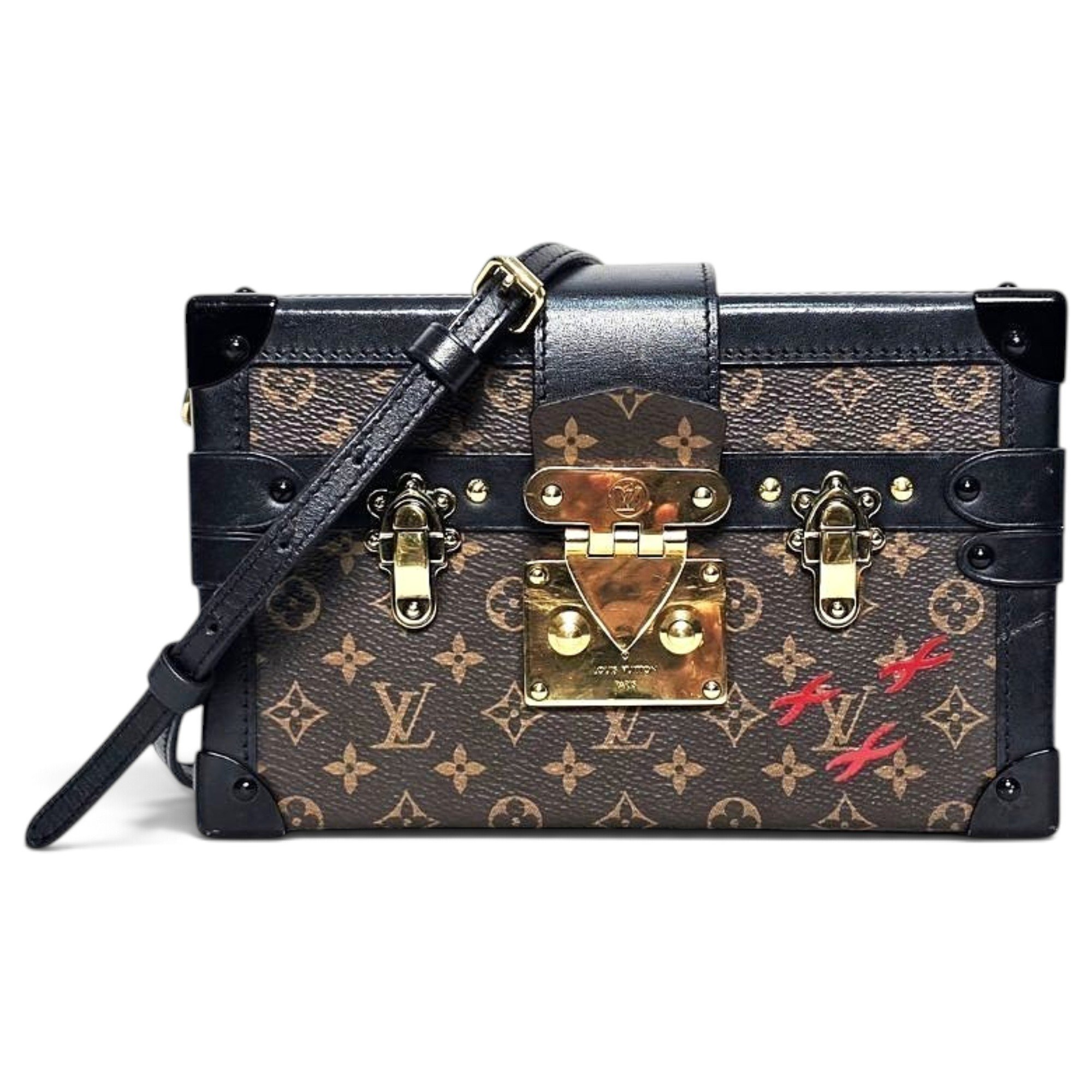 Petite Malle leather crossbody bag