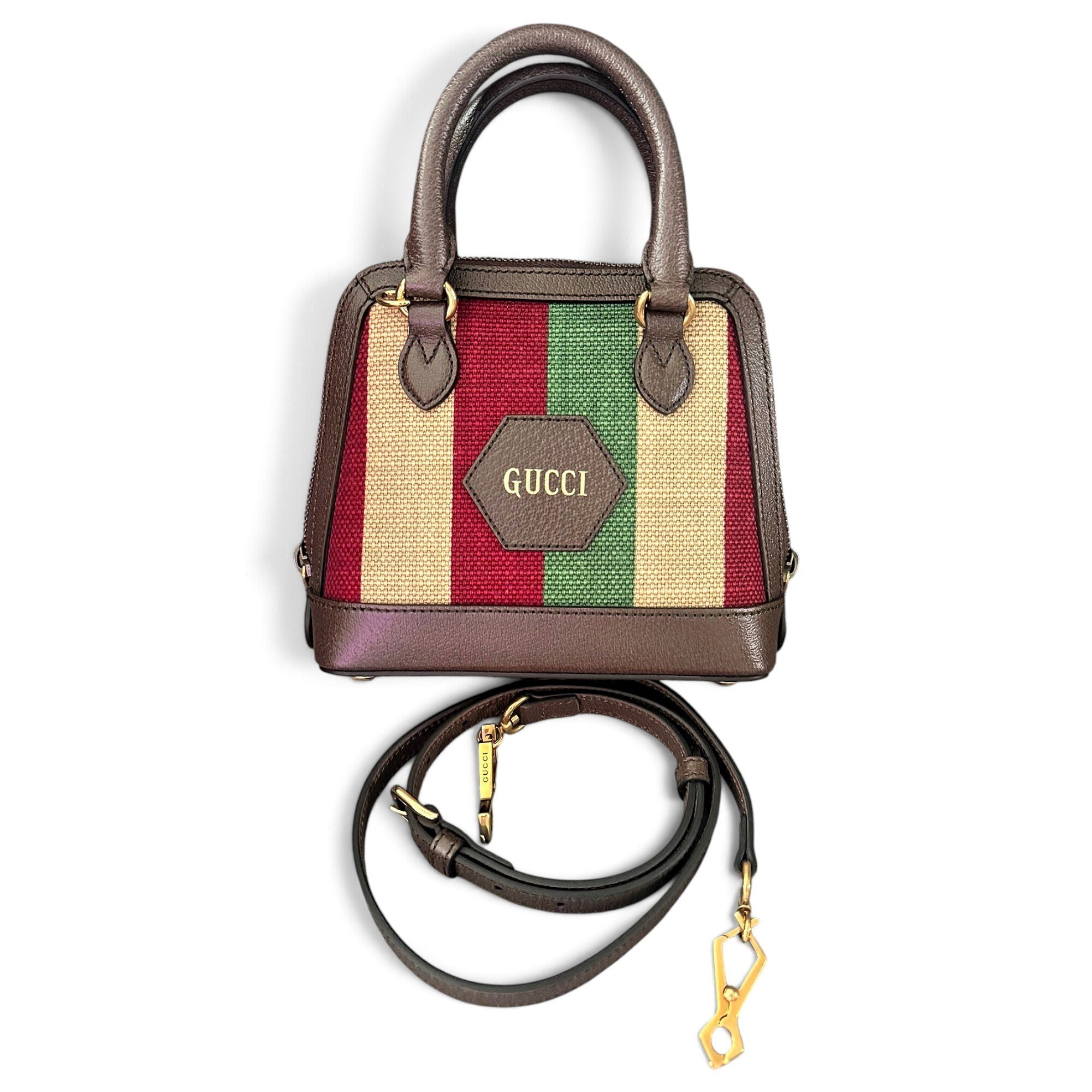 Ophidia Dome Top Handle cloth crossbody bag