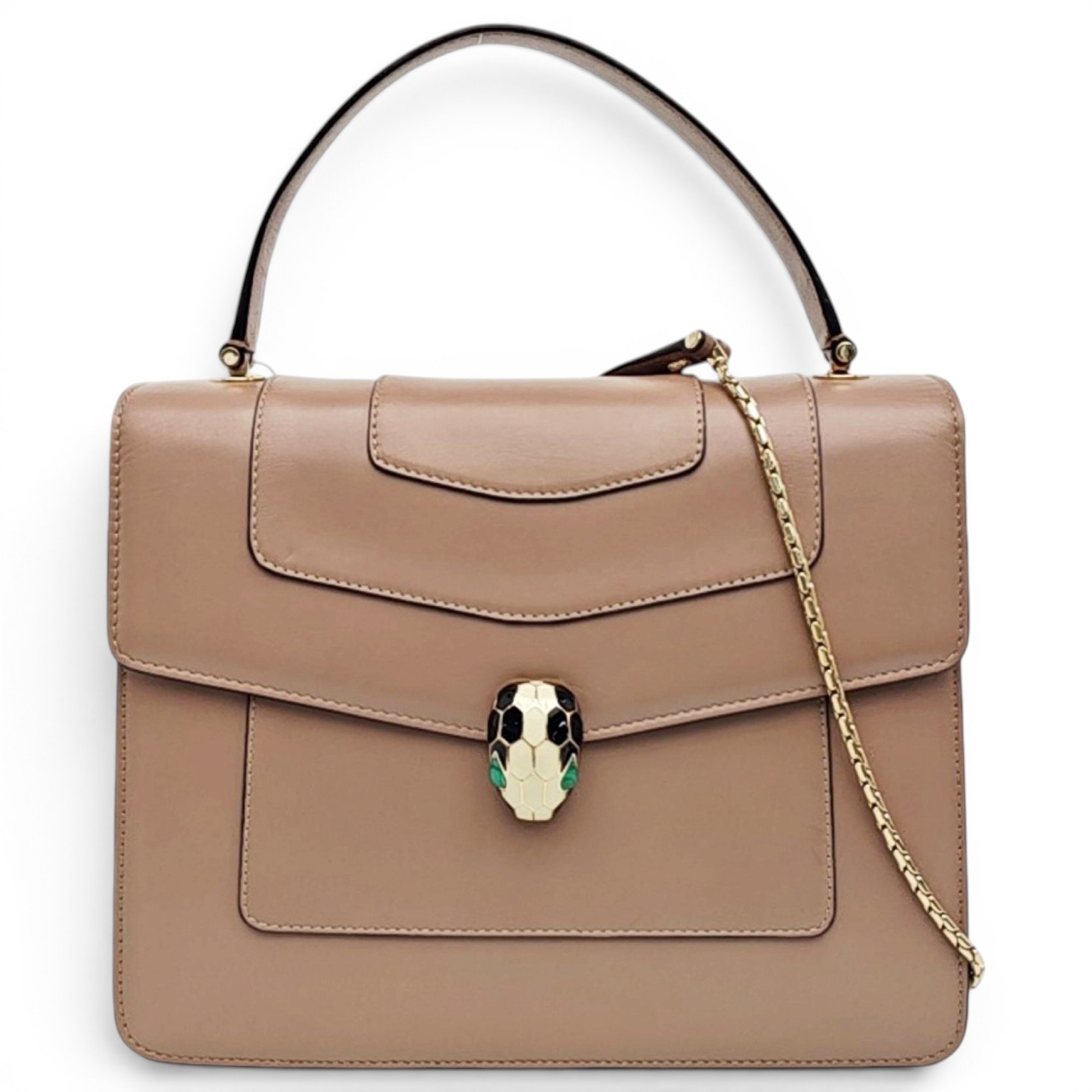 Serpenti leather handbag