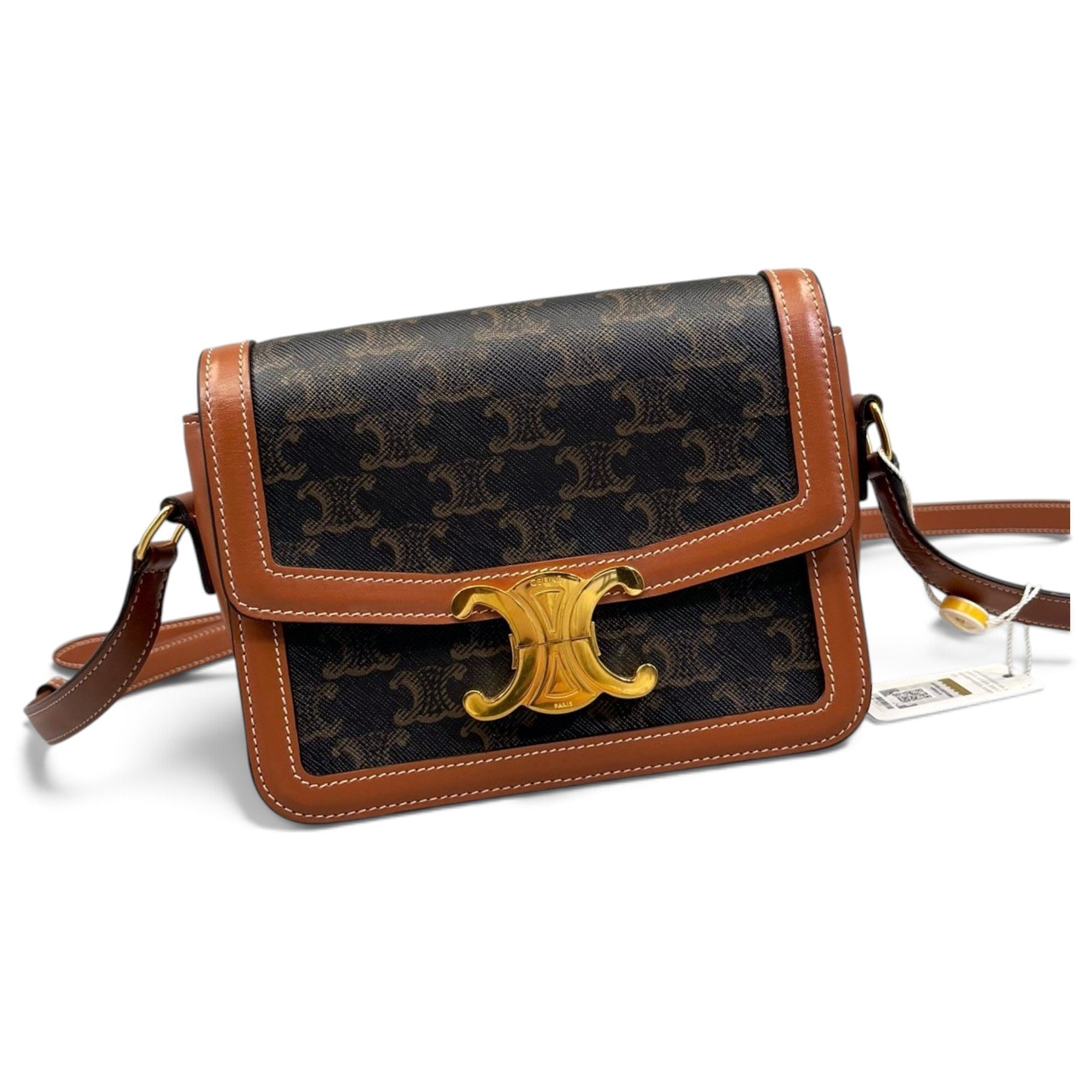 Triomphe leather handbag