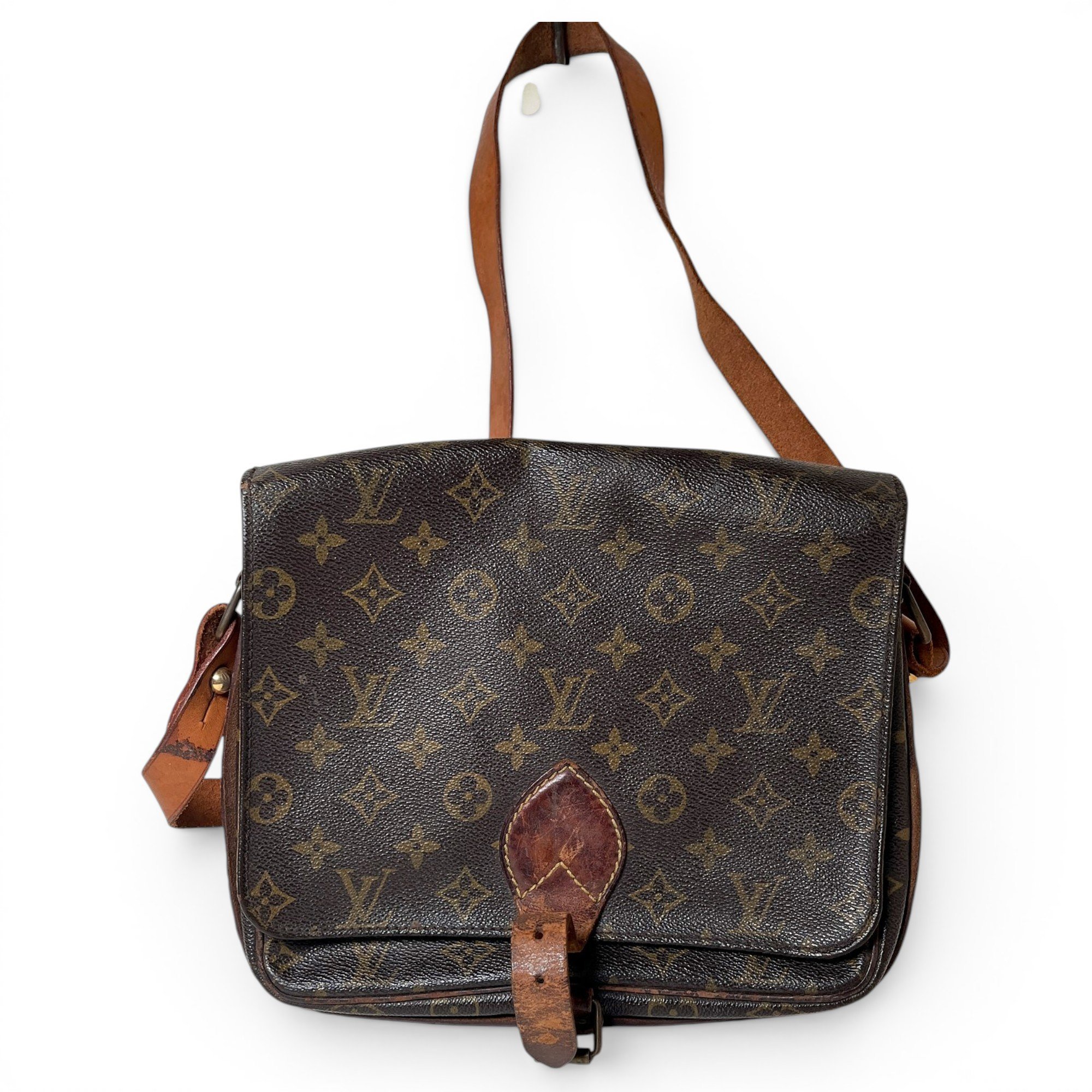 Cartouchière leather crossbody bag