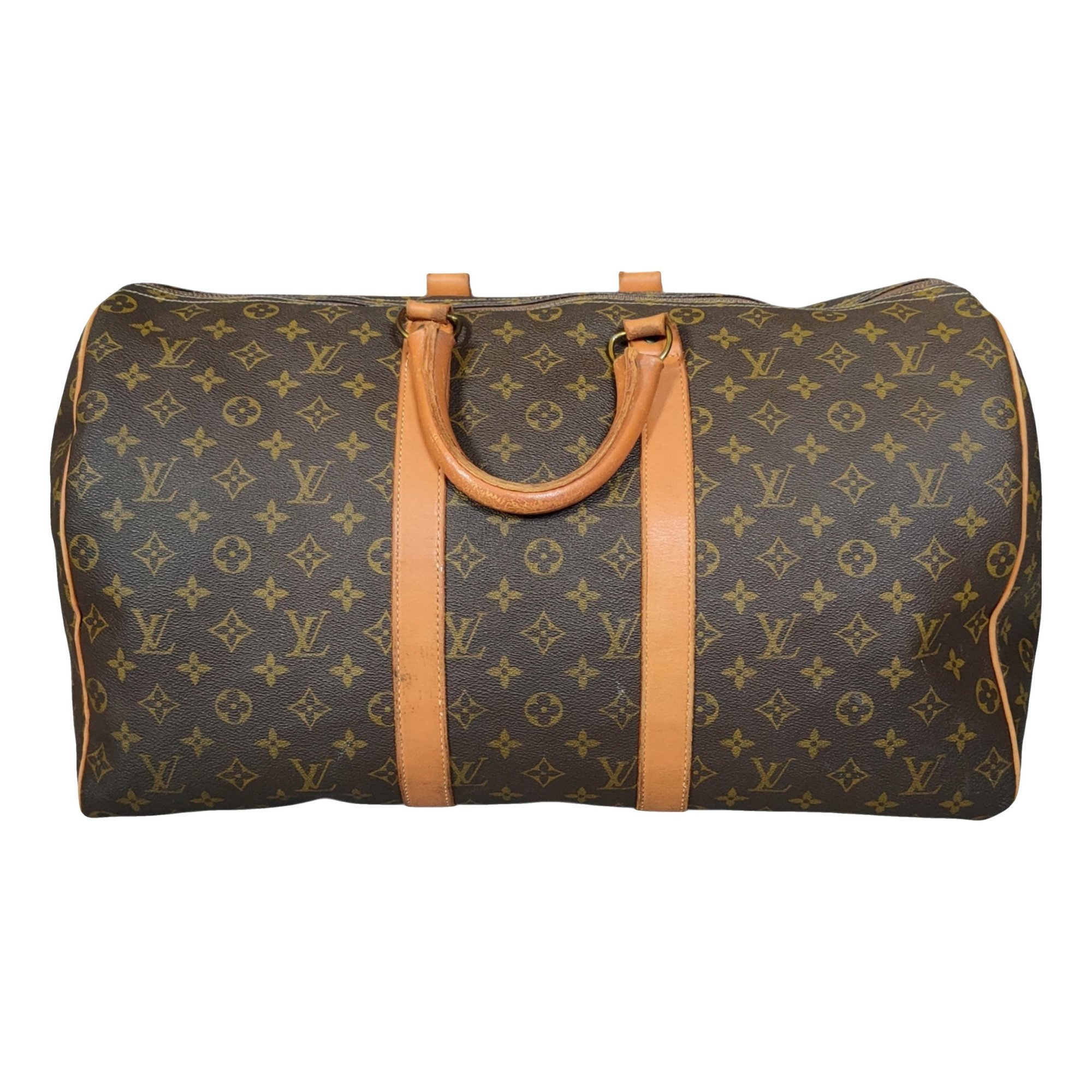 Keepall leather travel bag