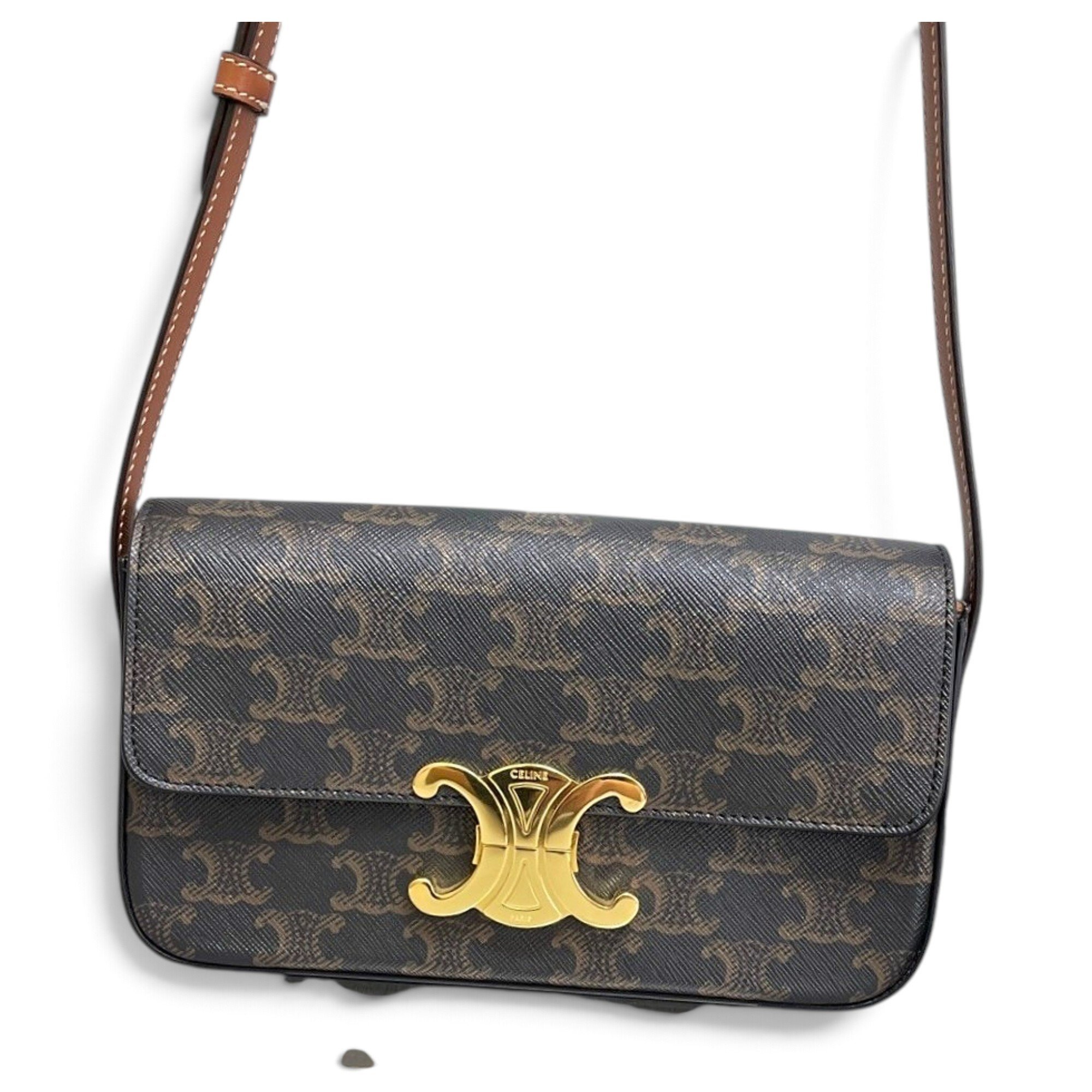 Triomphe Long leather handbag