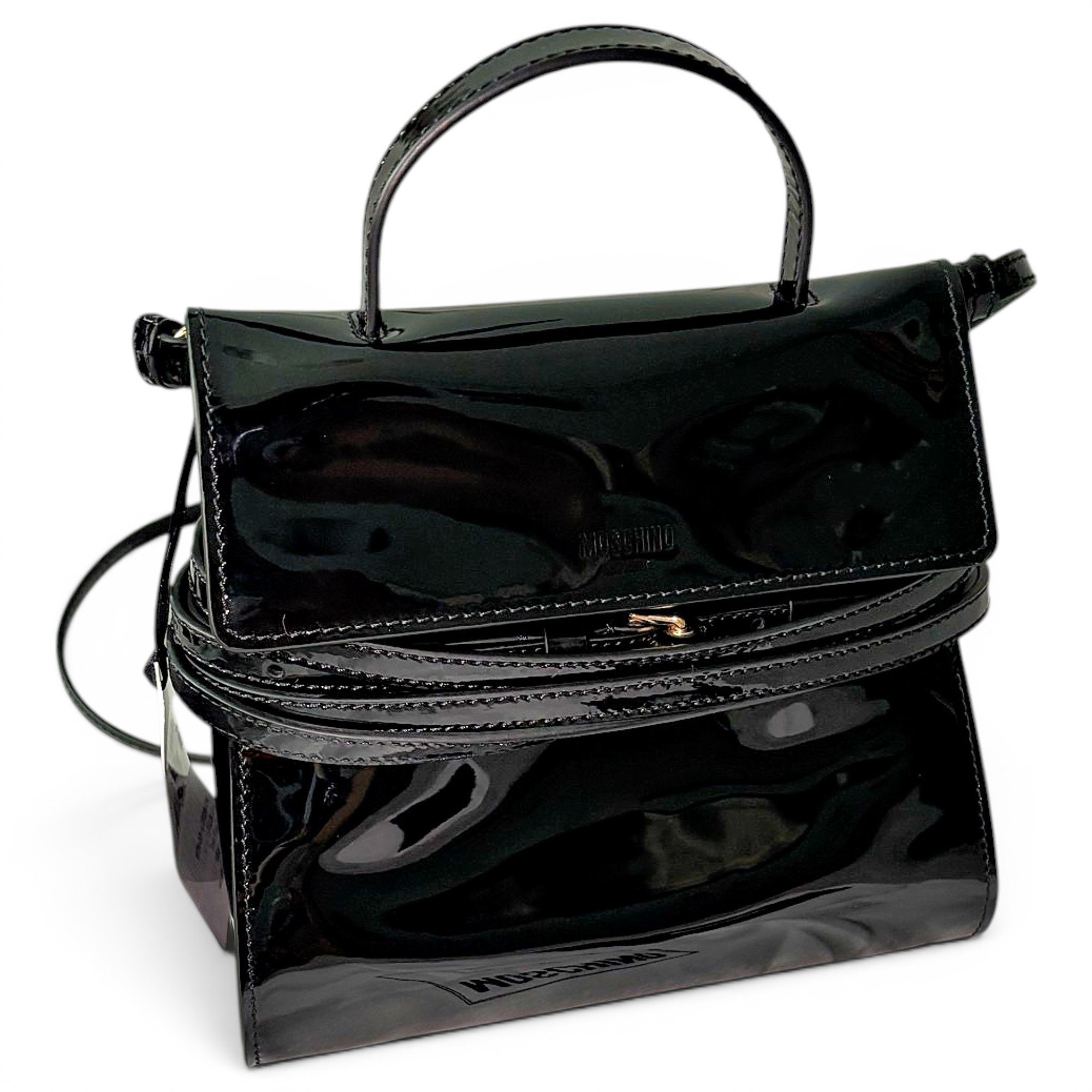 Patent leather handbag