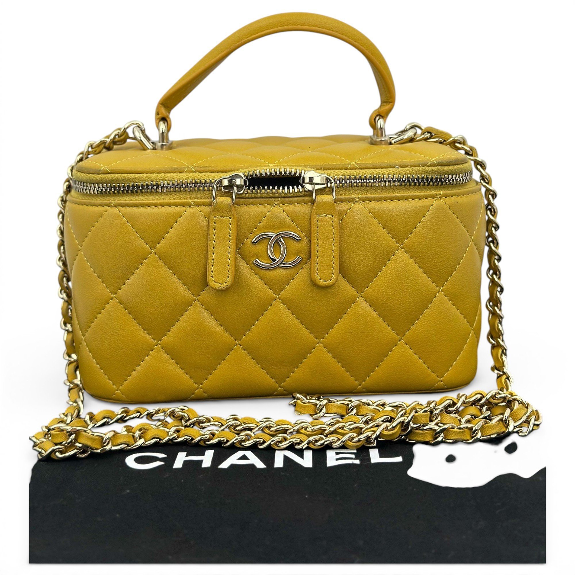 Vanity leather handbag