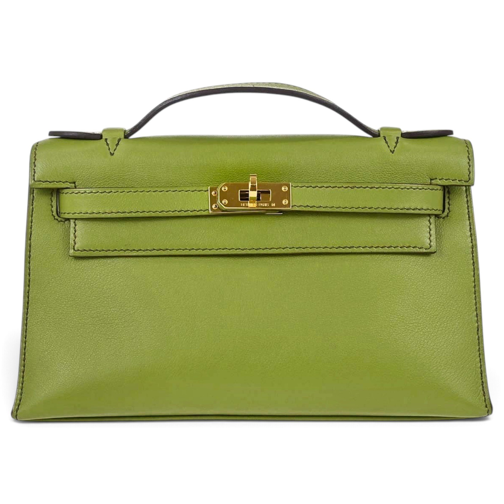 Leather clutch bag