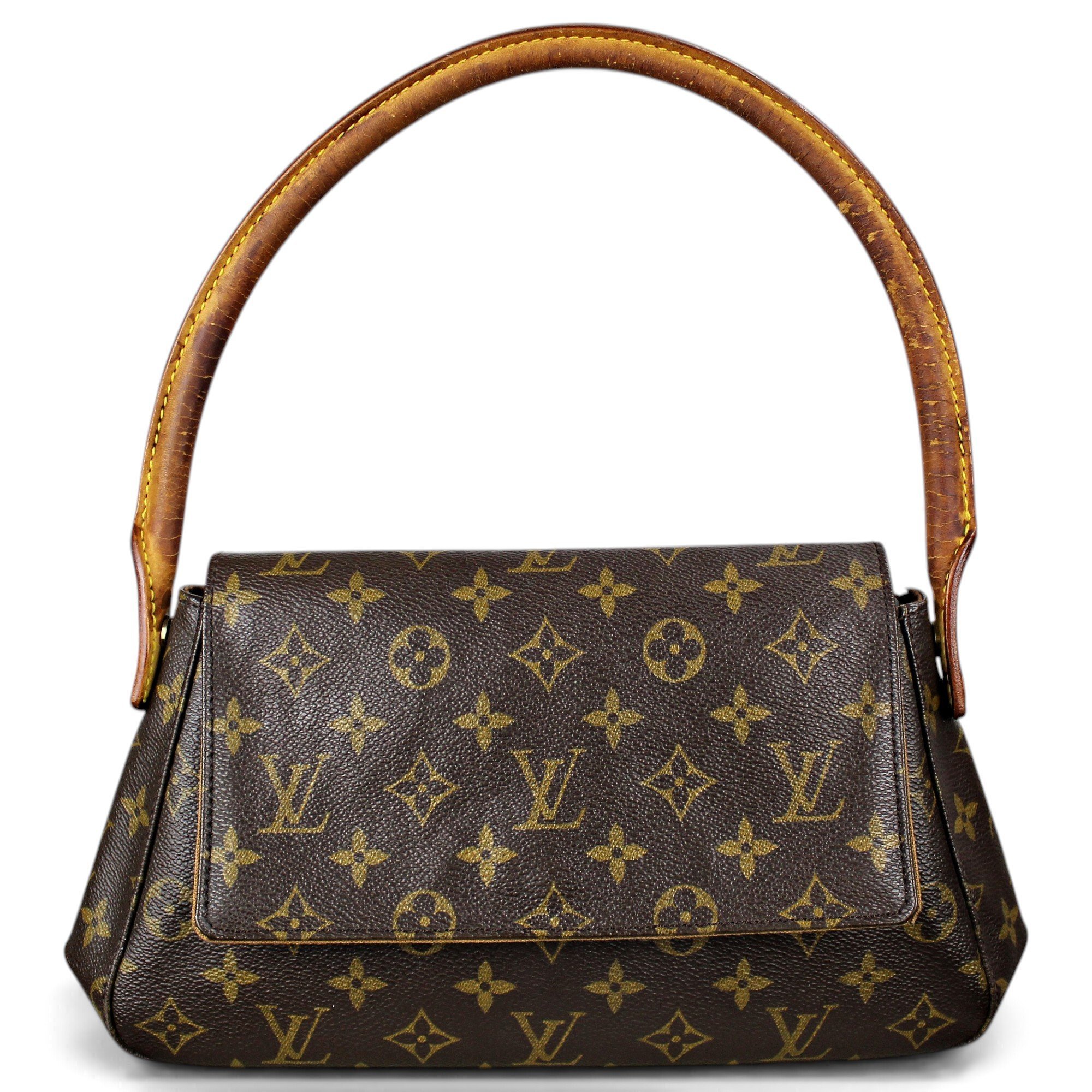 Looping leather handbag